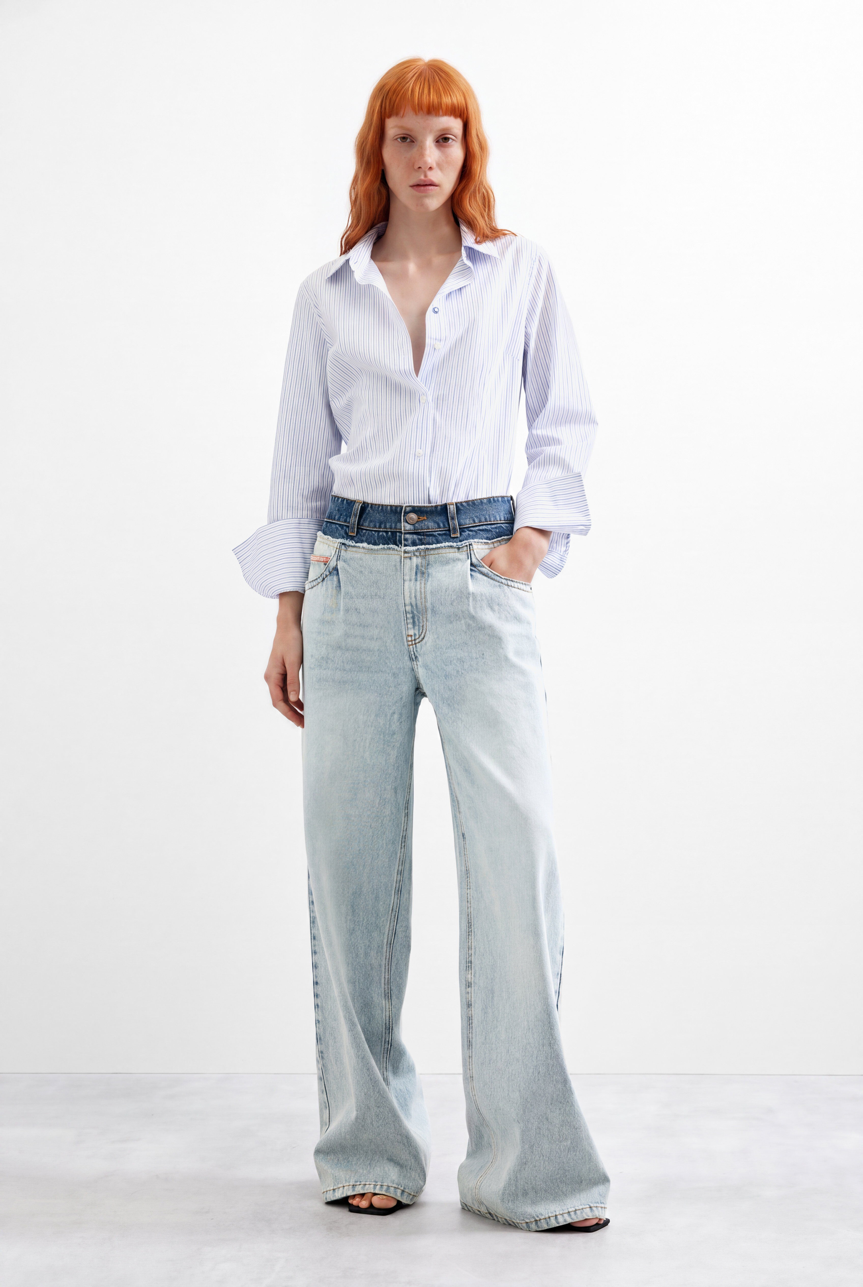 Desigual Wide leg spijkerbroek in blauw