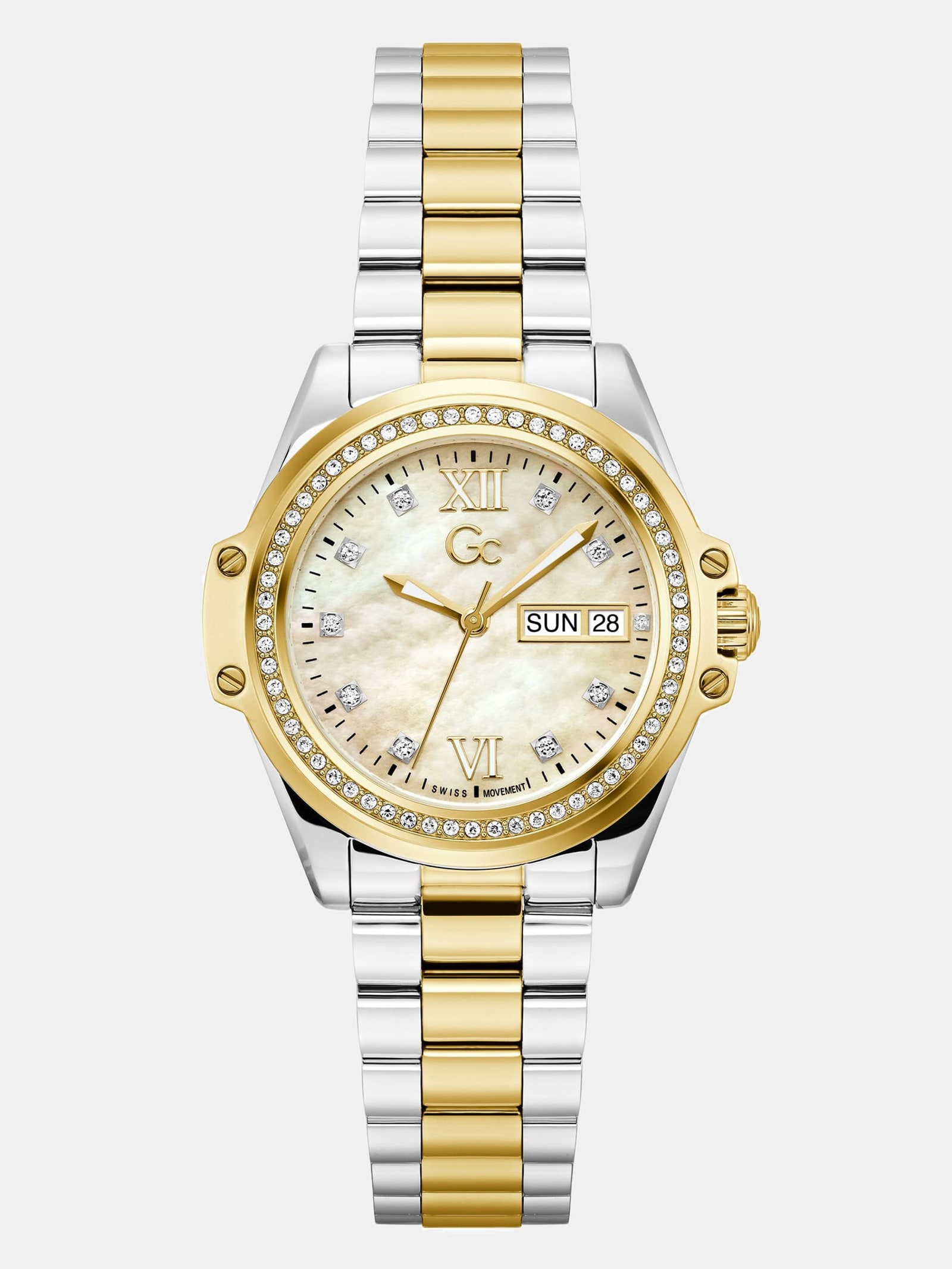 Guess Gc Analoog Horloge Van Roestvrij Staal 34 Mm in zilver