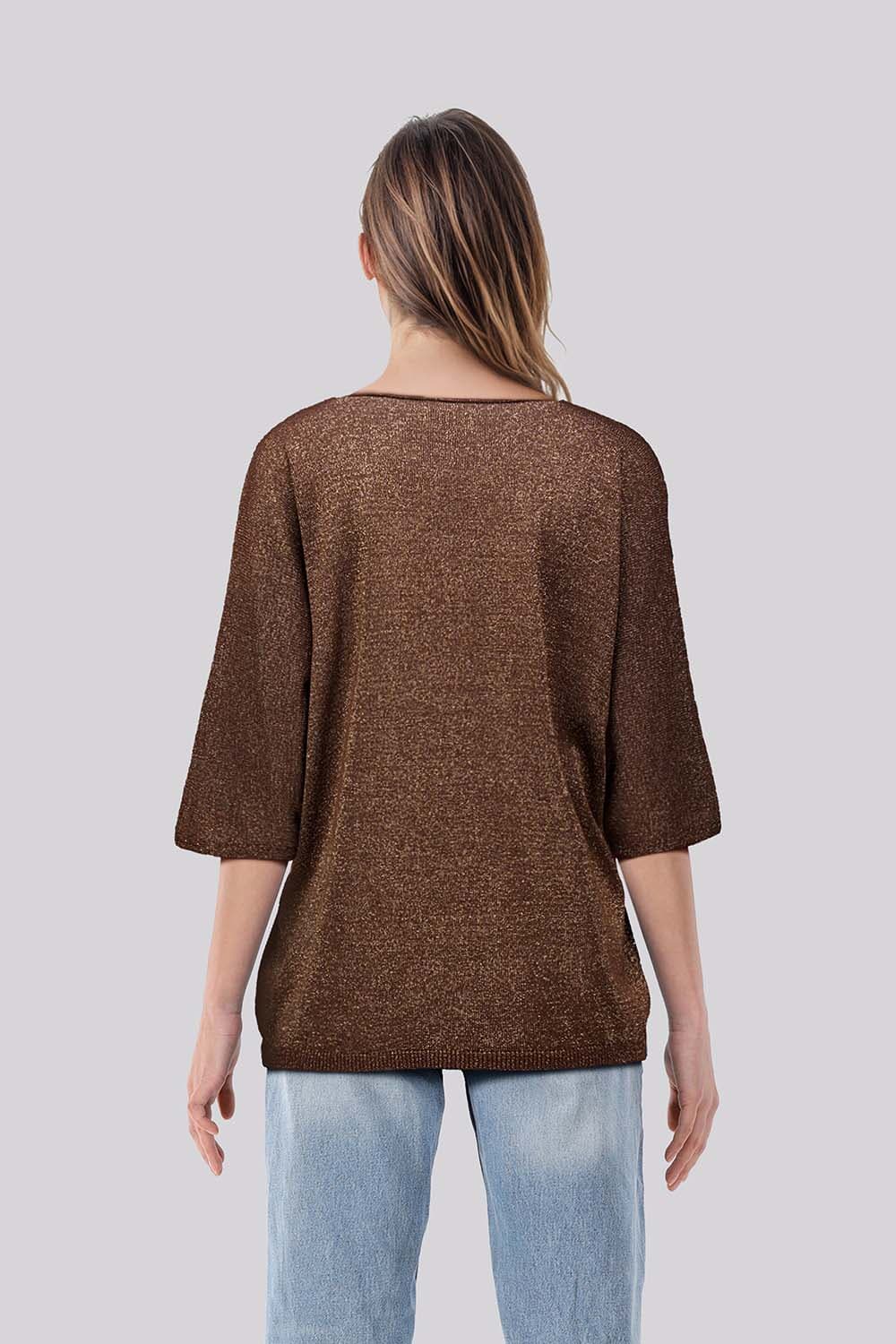 Bomont Glittertop Ros Bruin dames
