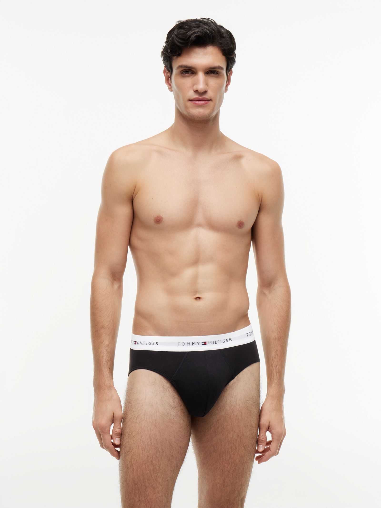 Tommy Hilfiger Set van 3 slips met Signature Logotaille in zwart