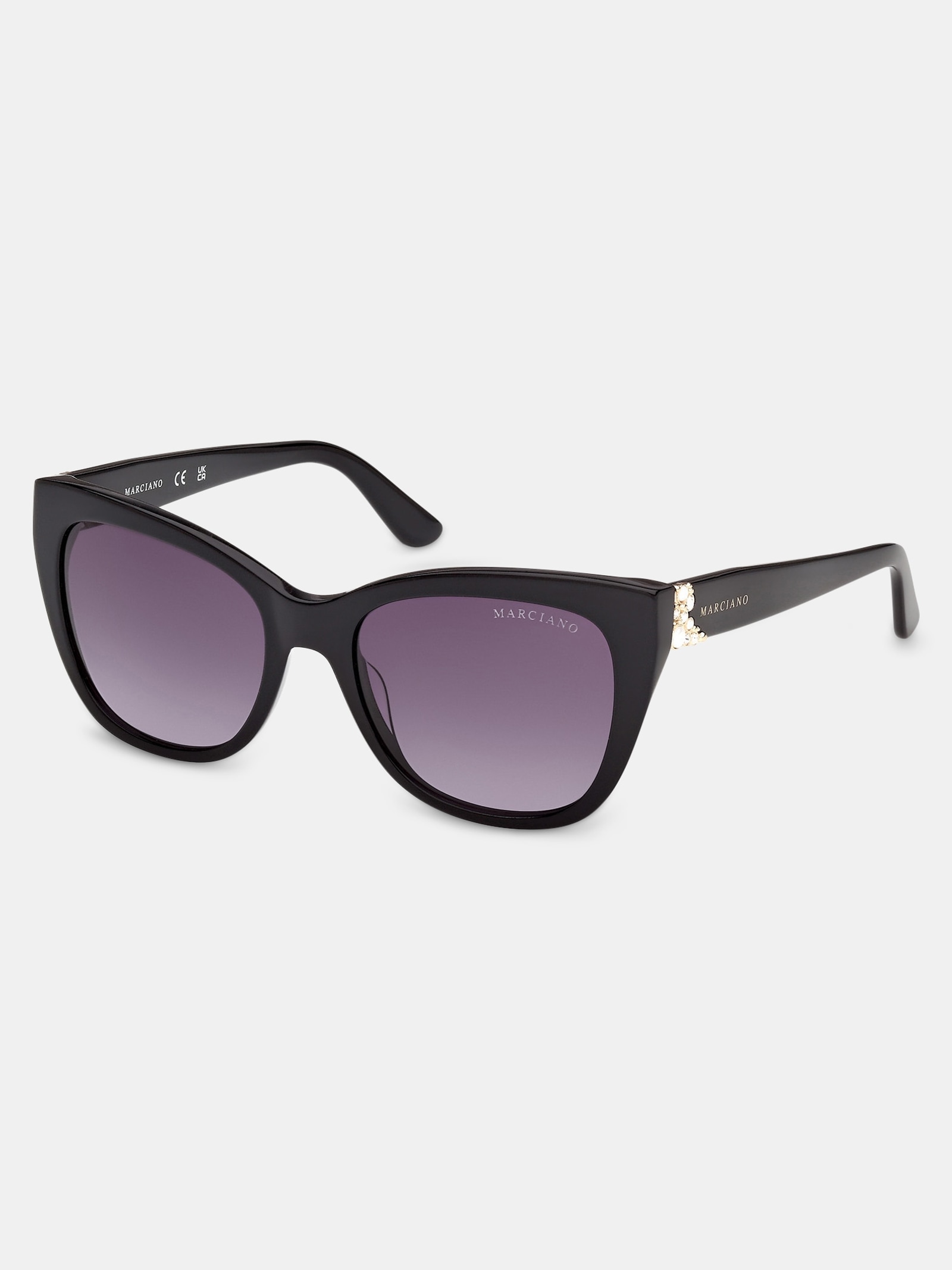 Guess Marciano Vierkante Zonnebril in zwart