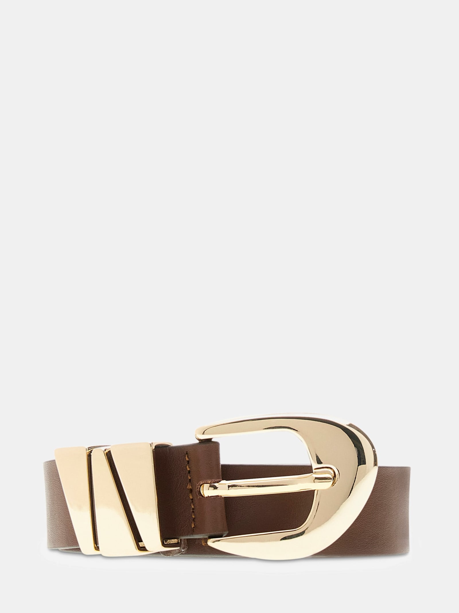 Guess Echte Leren Riem for women in bruin