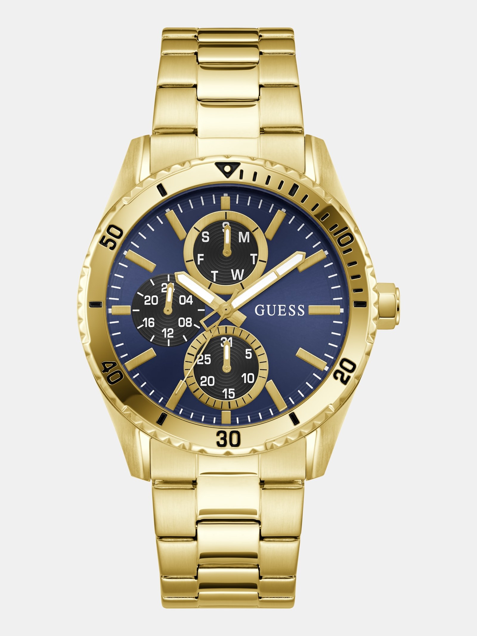 Guess Multi-Functioneel Horloge Van Roestvrij Staal 43 Mm in goud