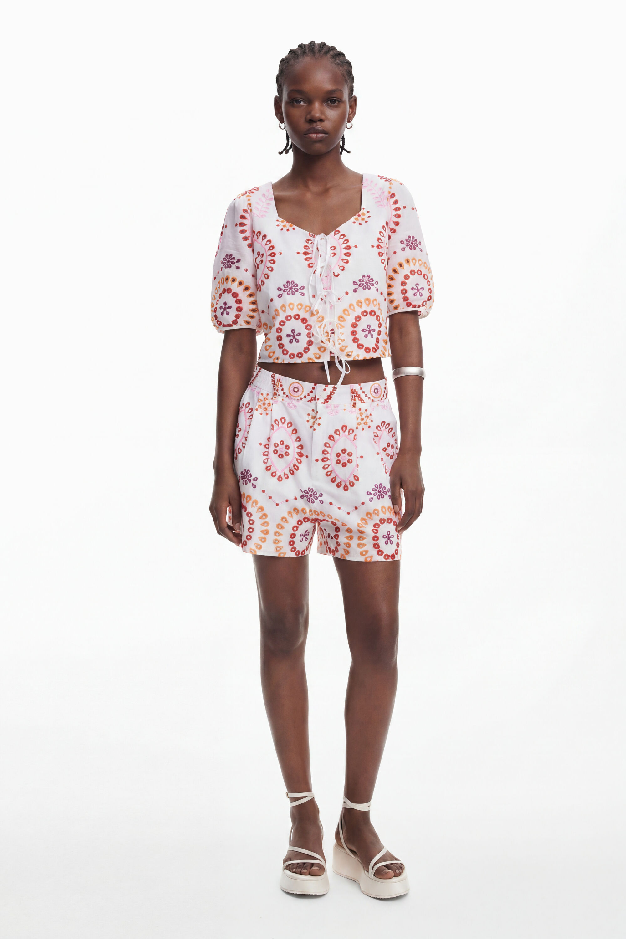 Desigual Bedrukte korte broek