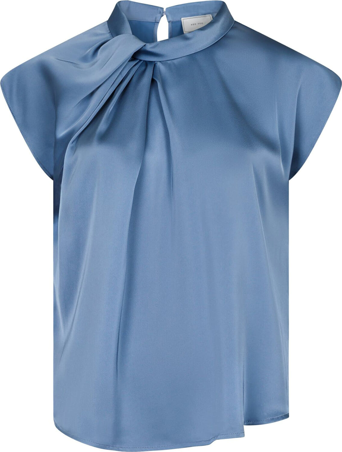Neo Noir Top Fleur Drapy Blauw dames