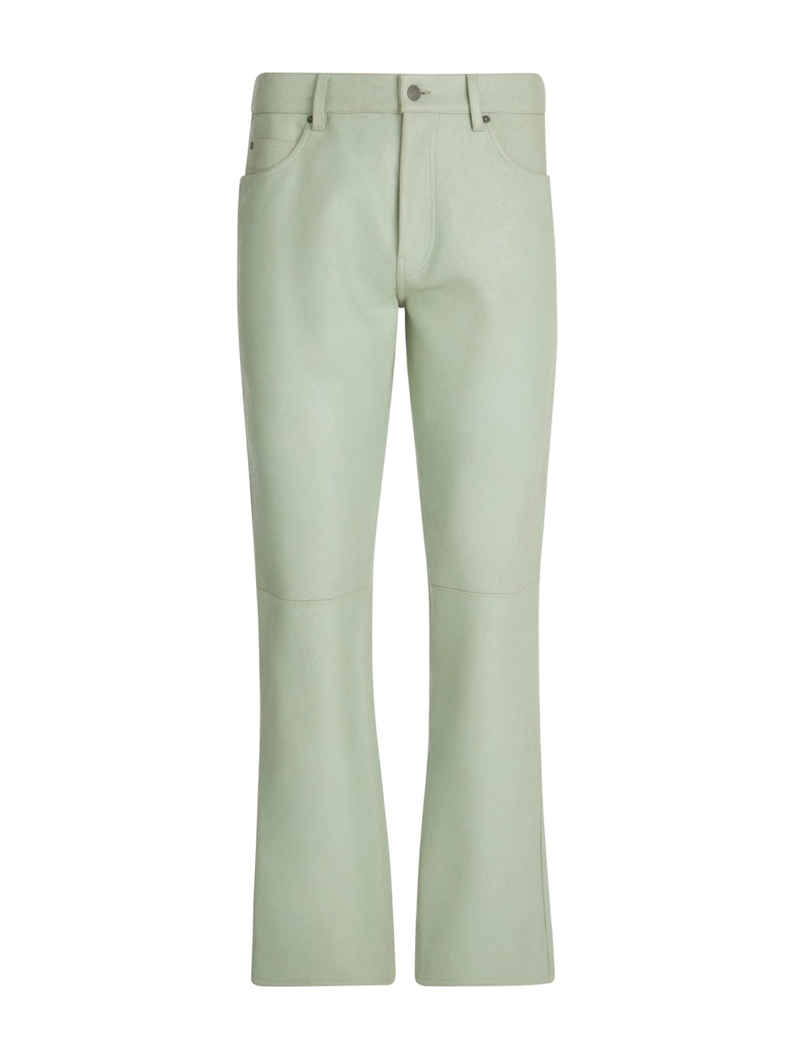 Guess Broek Van Craquelé-Leer in groen