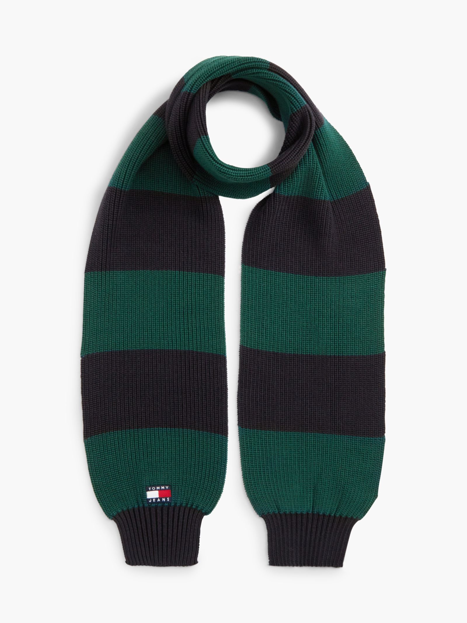 Tommy Jeans Heritage Sjaal met logo en strepen in marine