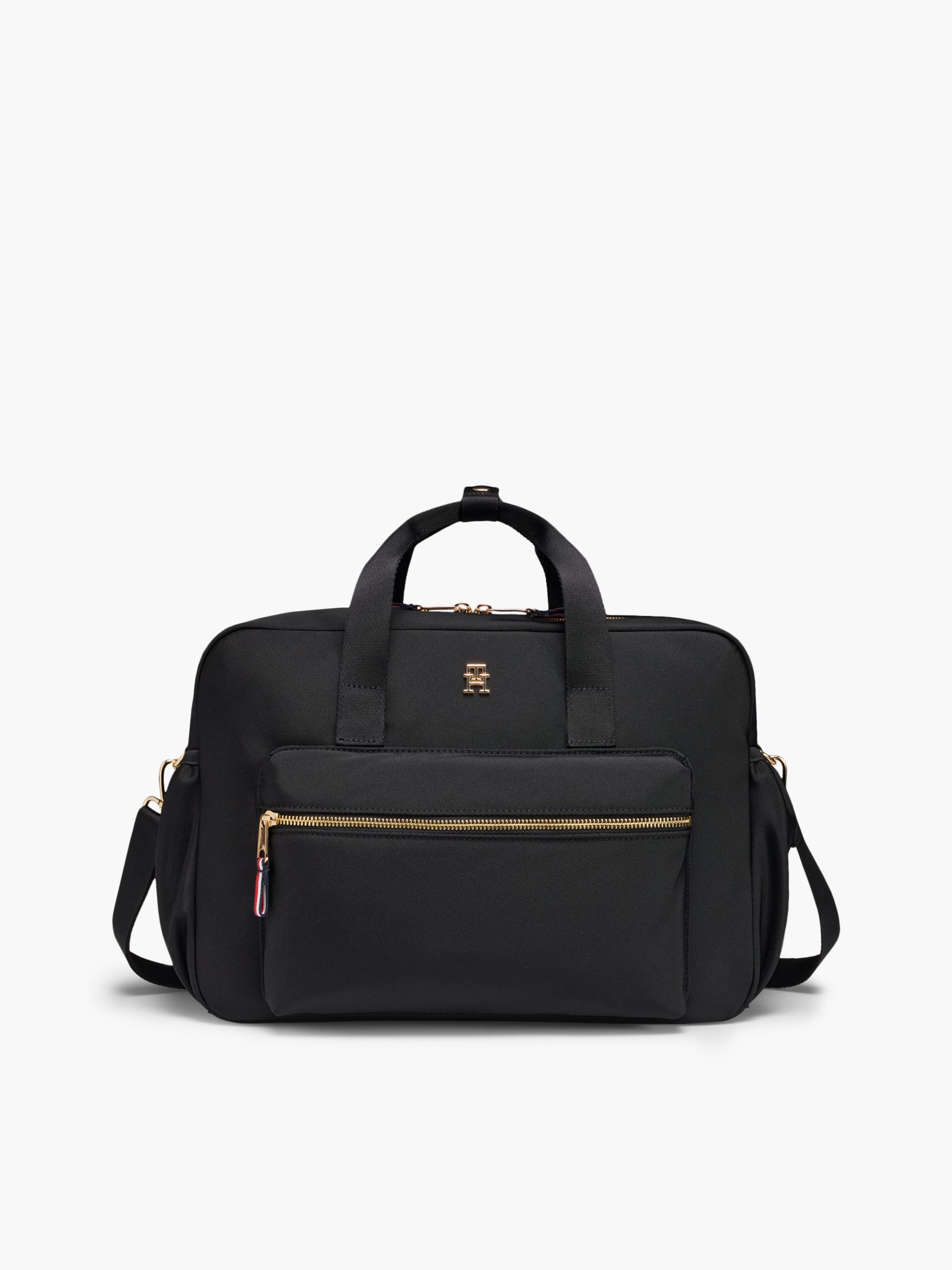 Tommy Hilfiger Luiertas met metalen TH Monogram