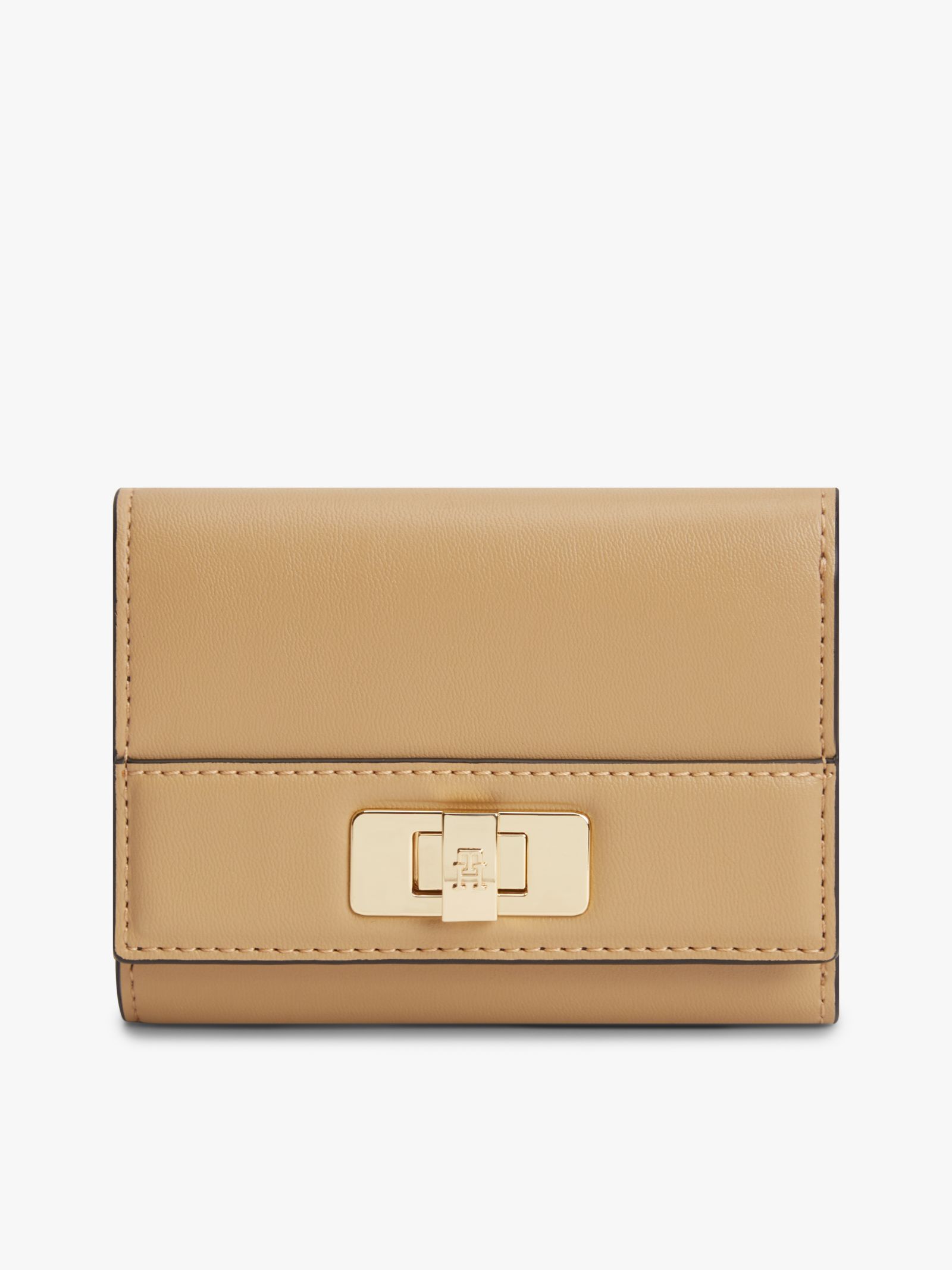 Tommy Hilfiger TH Modern Trifold Portemonnee met Turnlock en TH Monogram