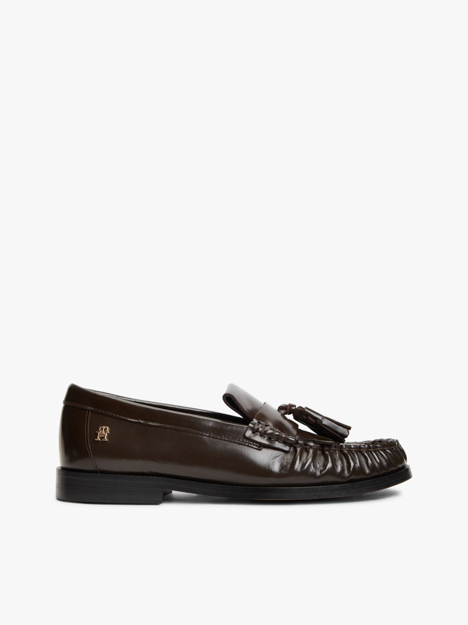 Tommy Hilfiger Leren loafer met kwastjes en TH monogram