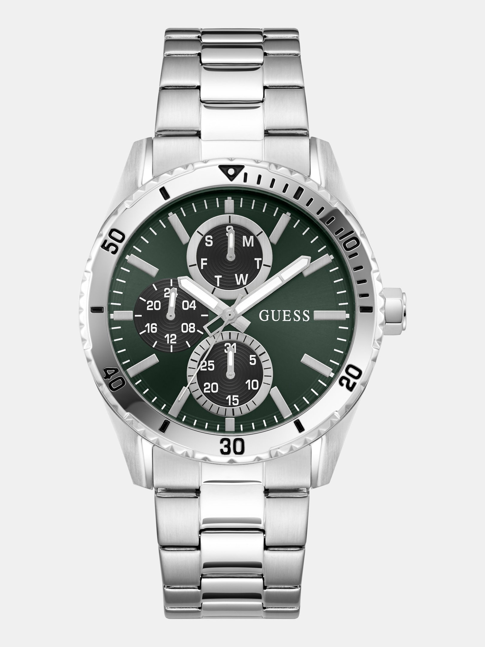 Guess Multi-Functioneel Horloge Van Roestvrij Staal 43 Mm in zilver