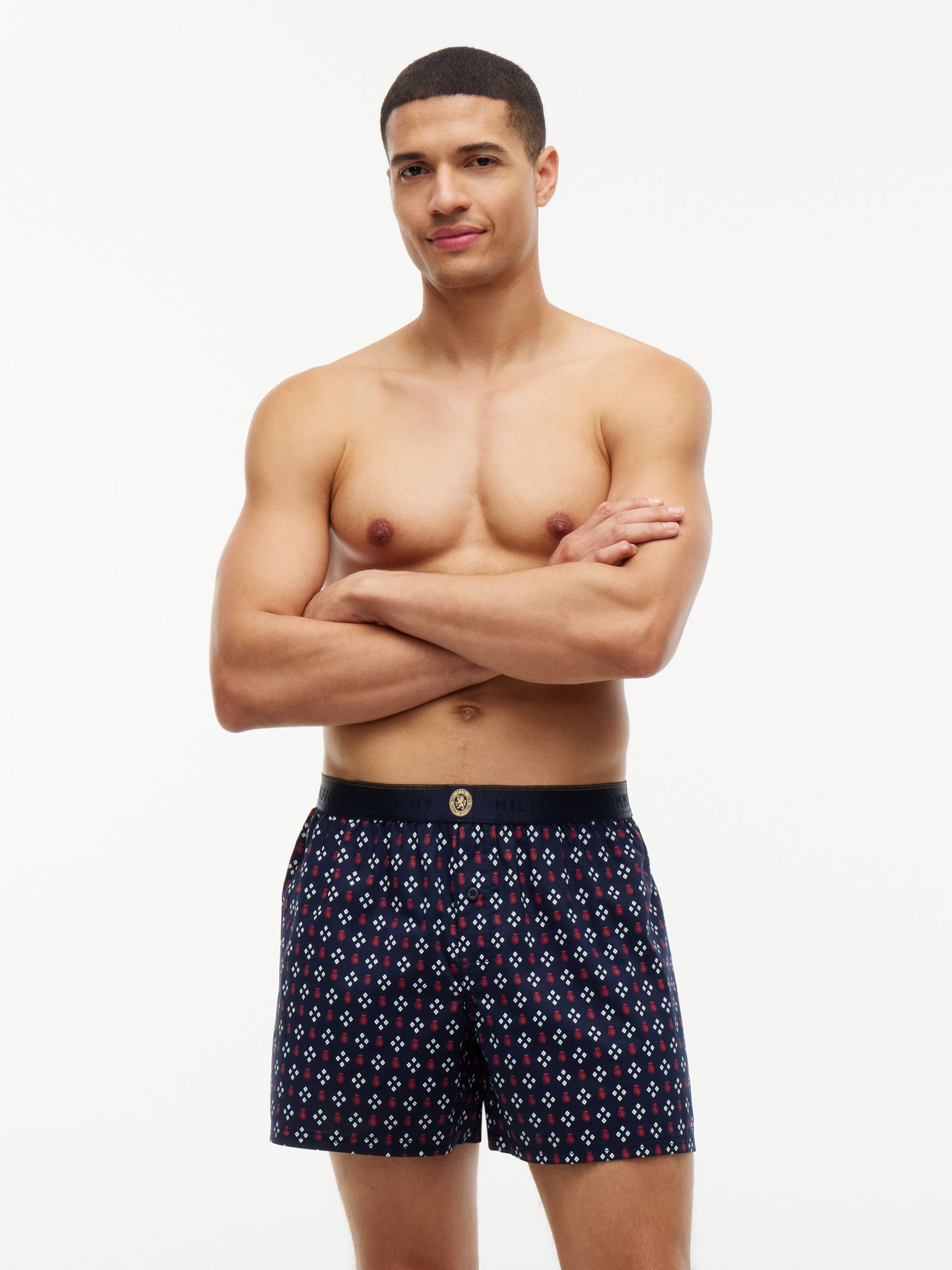 Tommy Hilfiger Set van 3 geweven boxershorts met TH embleem