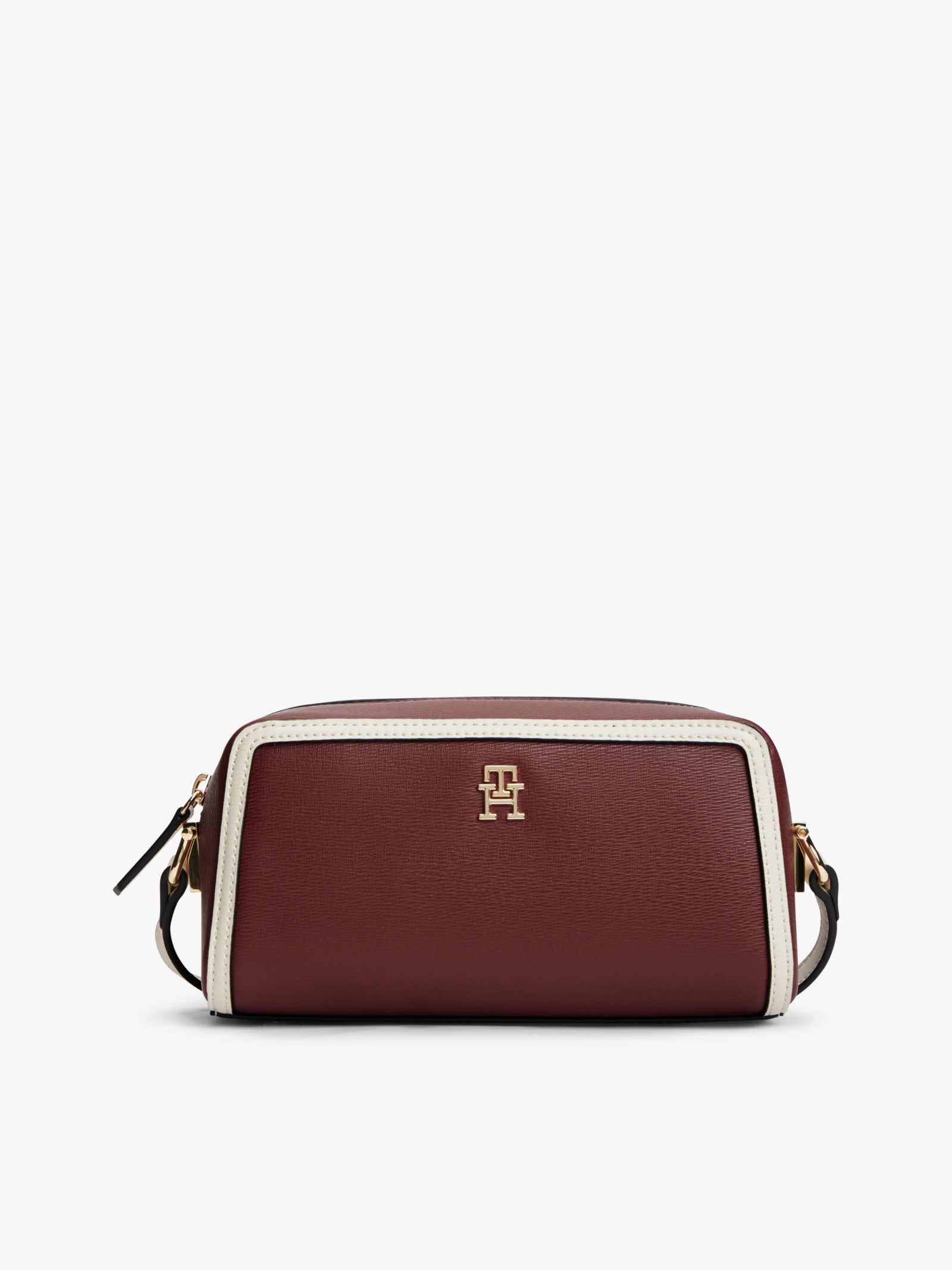 Tommy Hilfiger colour blocked crossbodytas met TH monogram in rood