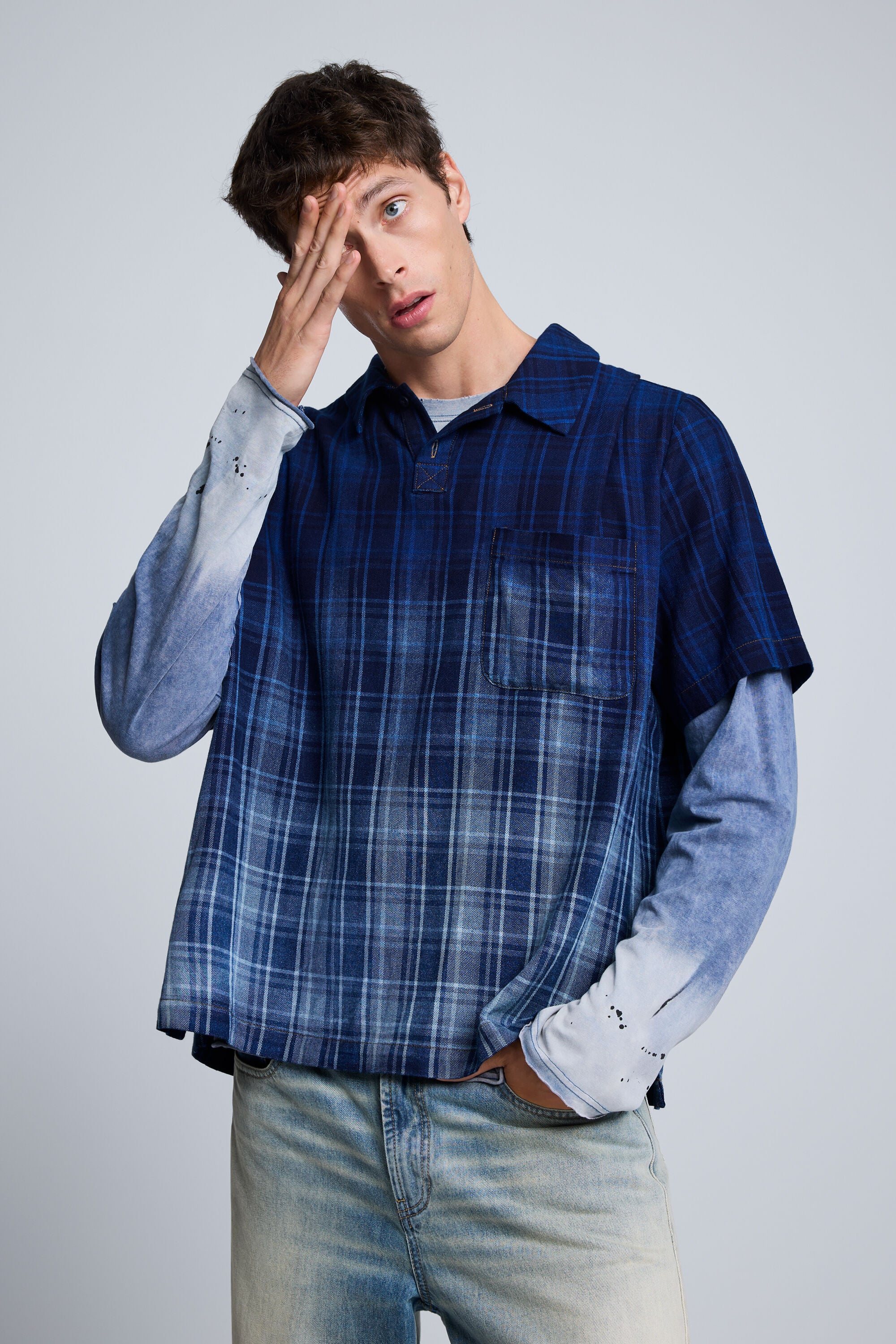 Desigual Geruit poloshirt