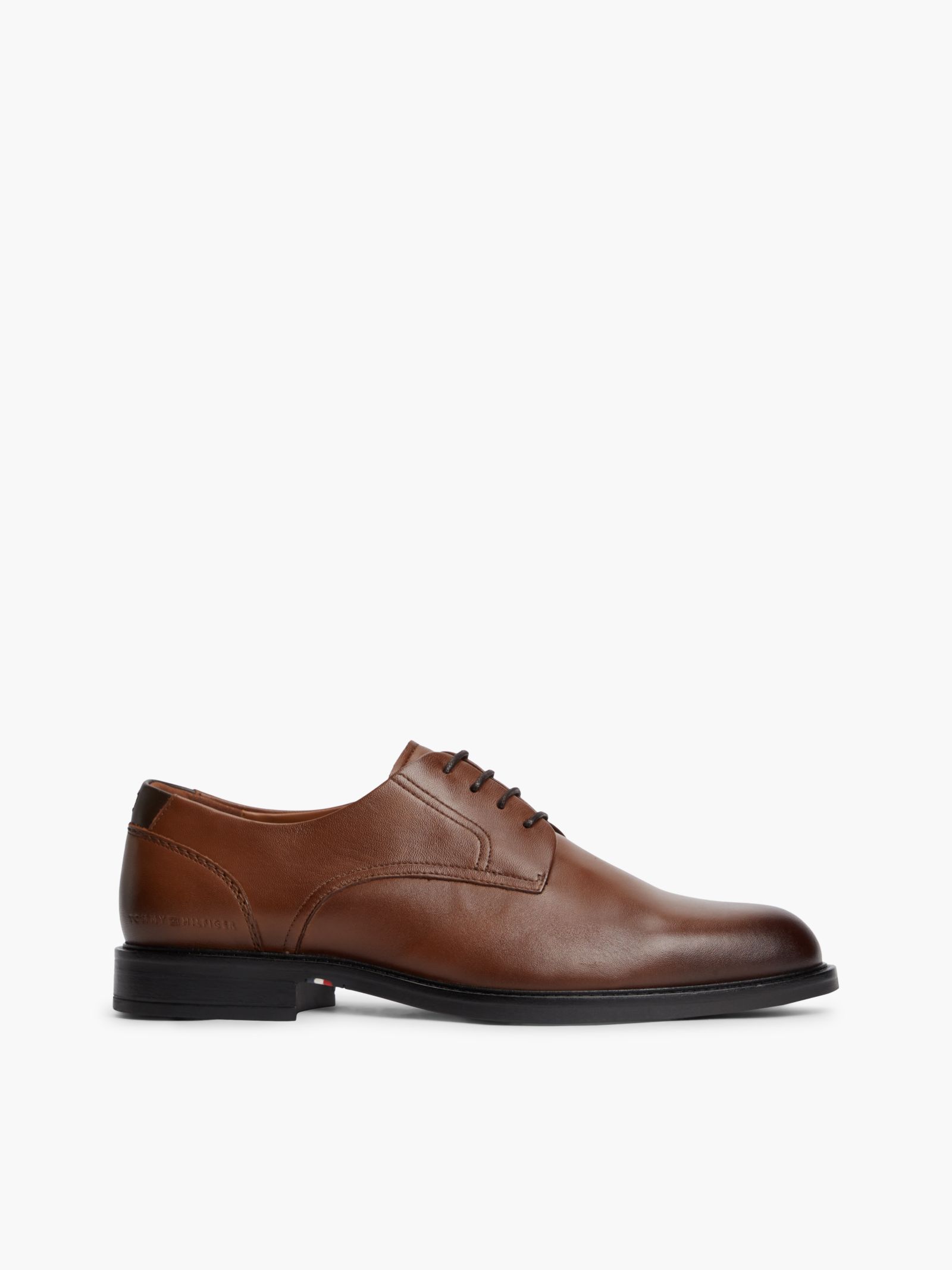 Tommy Hilfiger derby schoen van leer in bruin