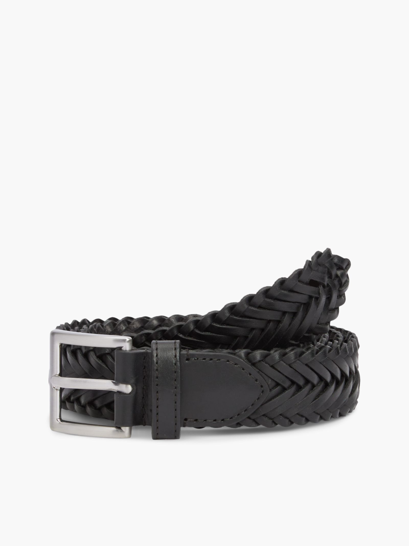 Tommy Hilfiger Gevlochten leren riem met vierkante gesp