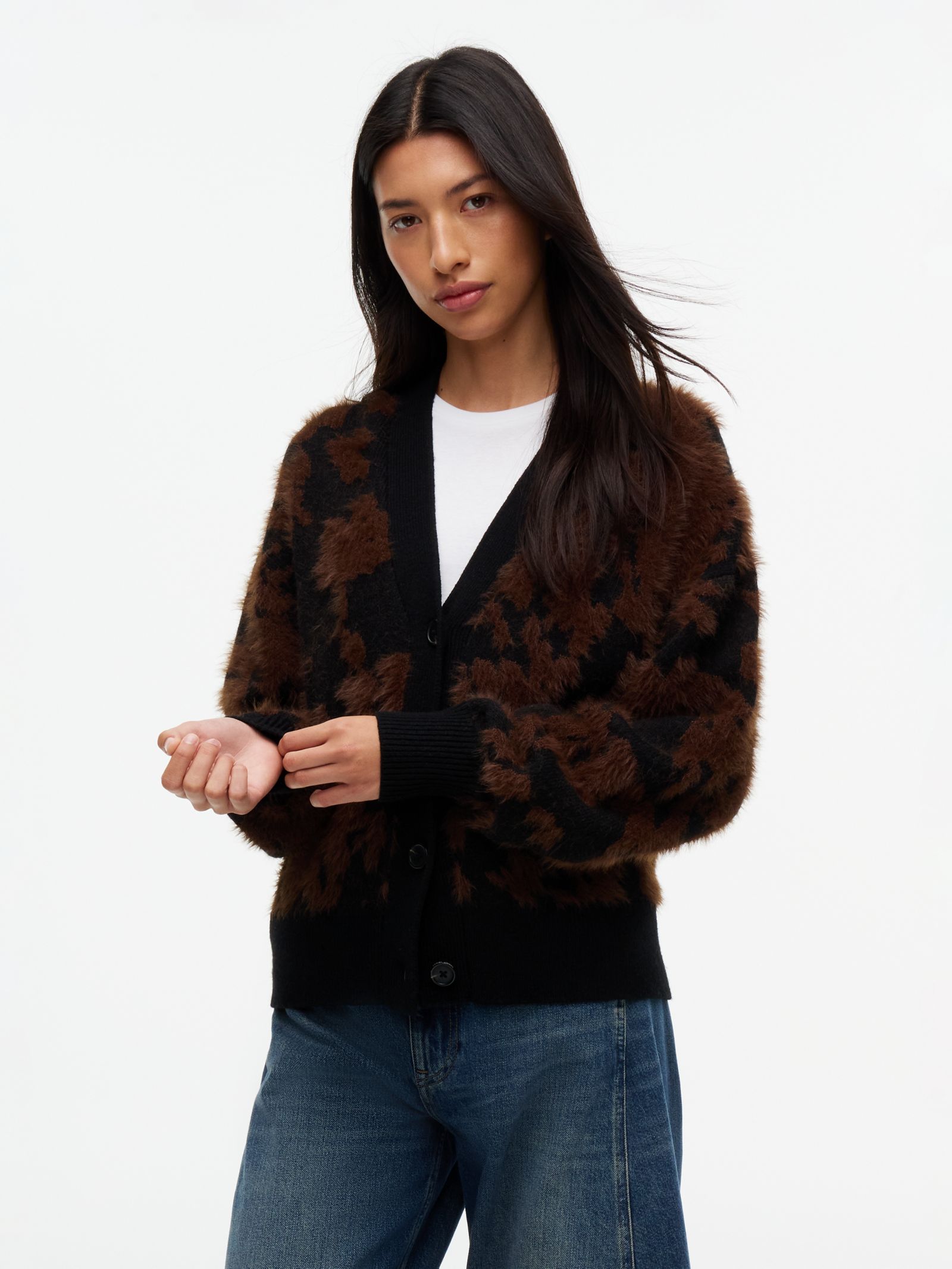 Tommy Jeans V Hals Vest Van Wolmix Jacquard Met Ponymotief