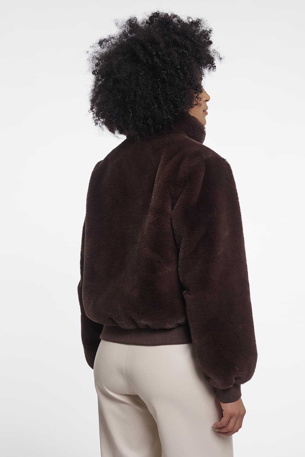 Rino & Pelle Rino & Pelle Jas Ambra Faux Fur Bruin dames