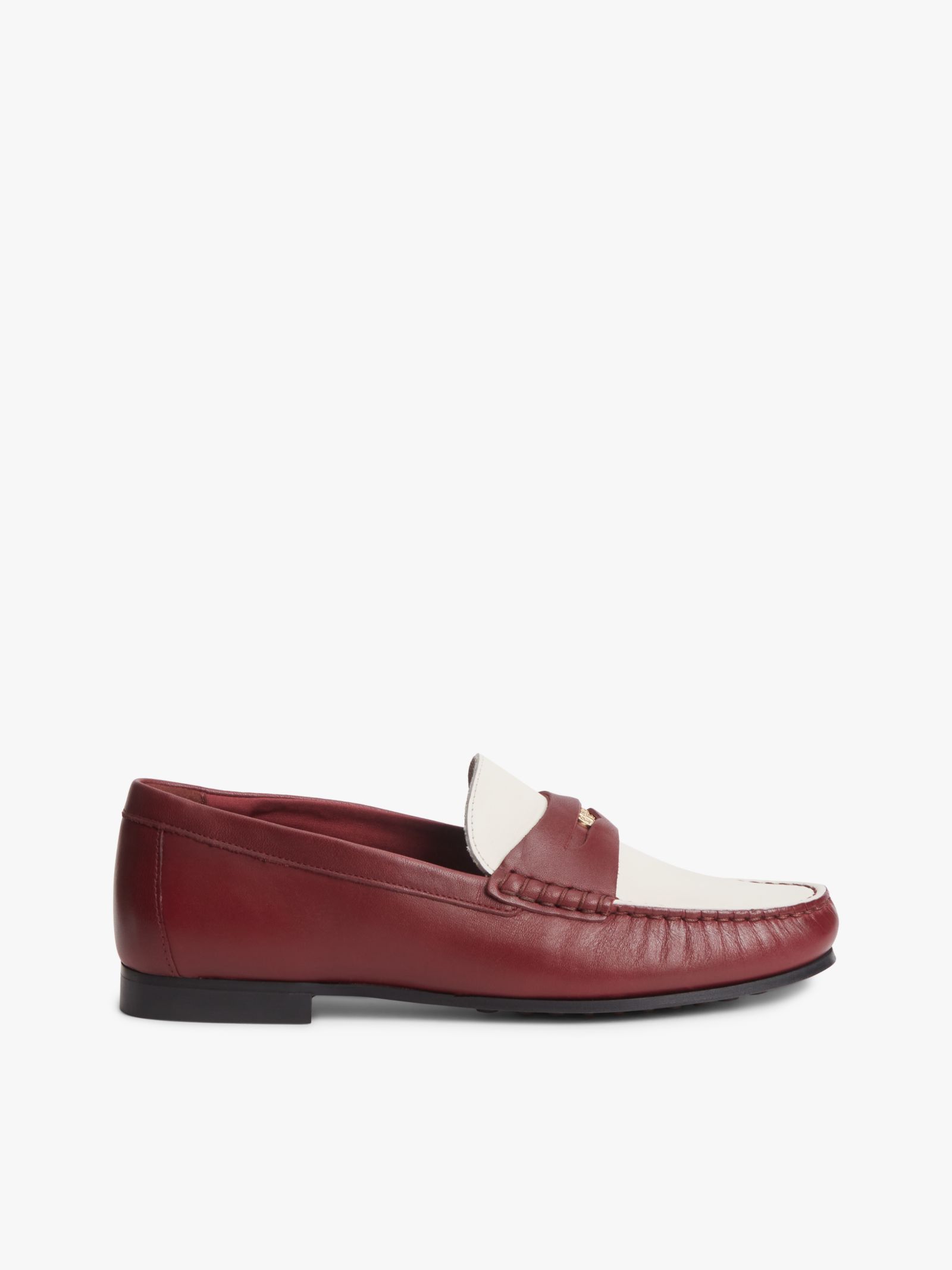 Tommy Hilfiger Leren penny loafer met TH Monogram in rood