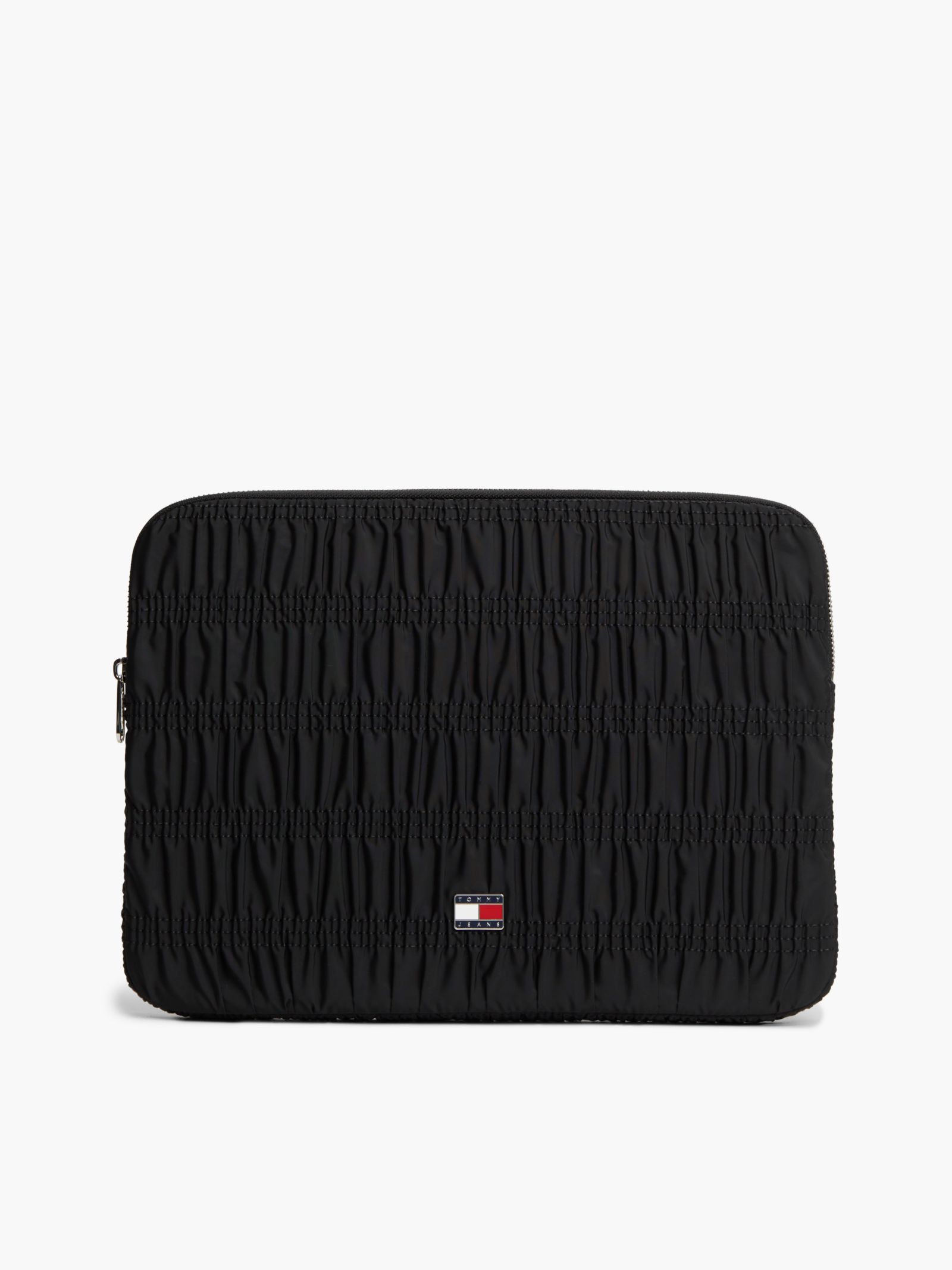 Tommy Jeans Gesmokte laptopsleeve met metalen logo