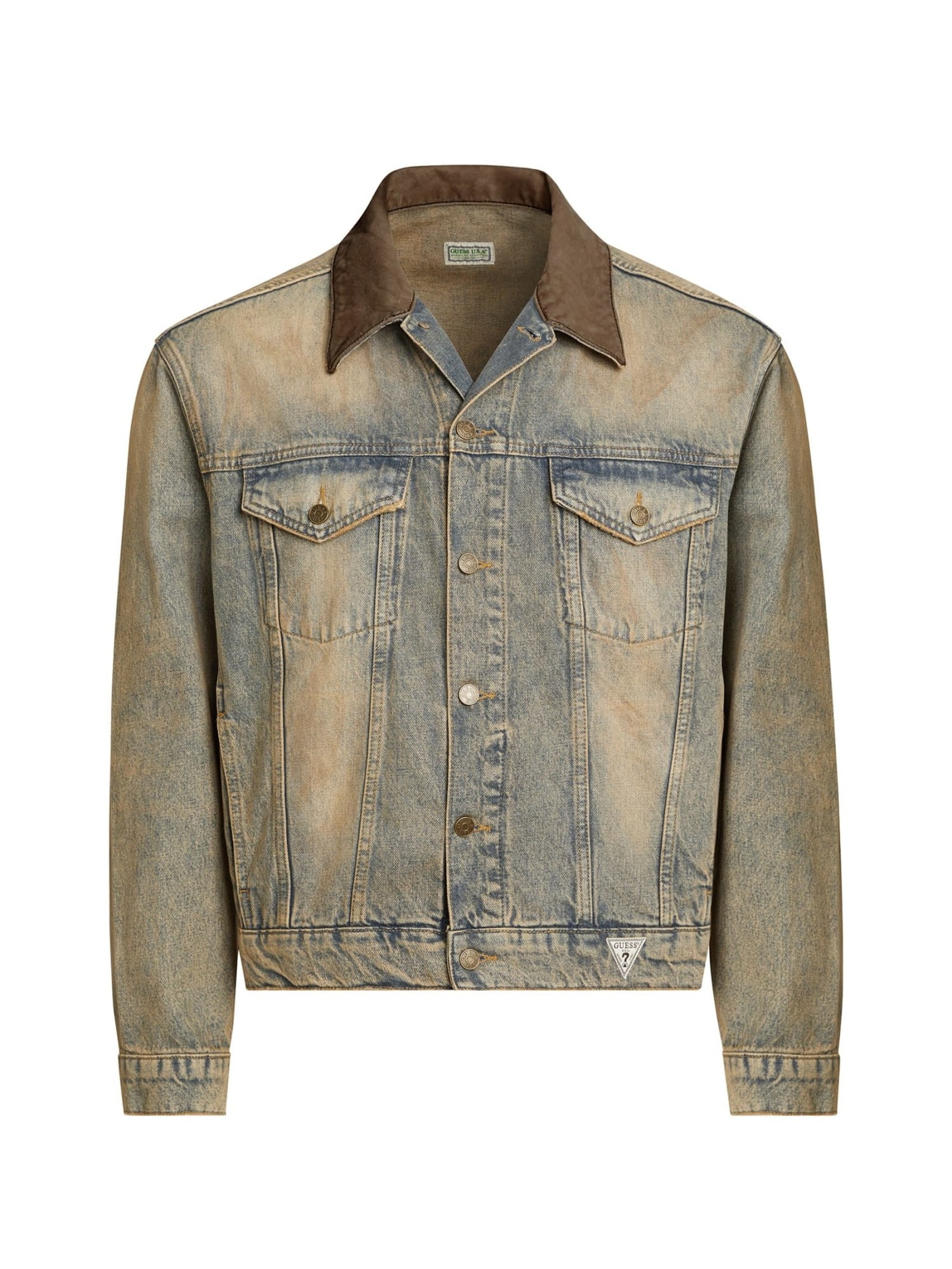 Guess Denim Truckerjack for men in beige