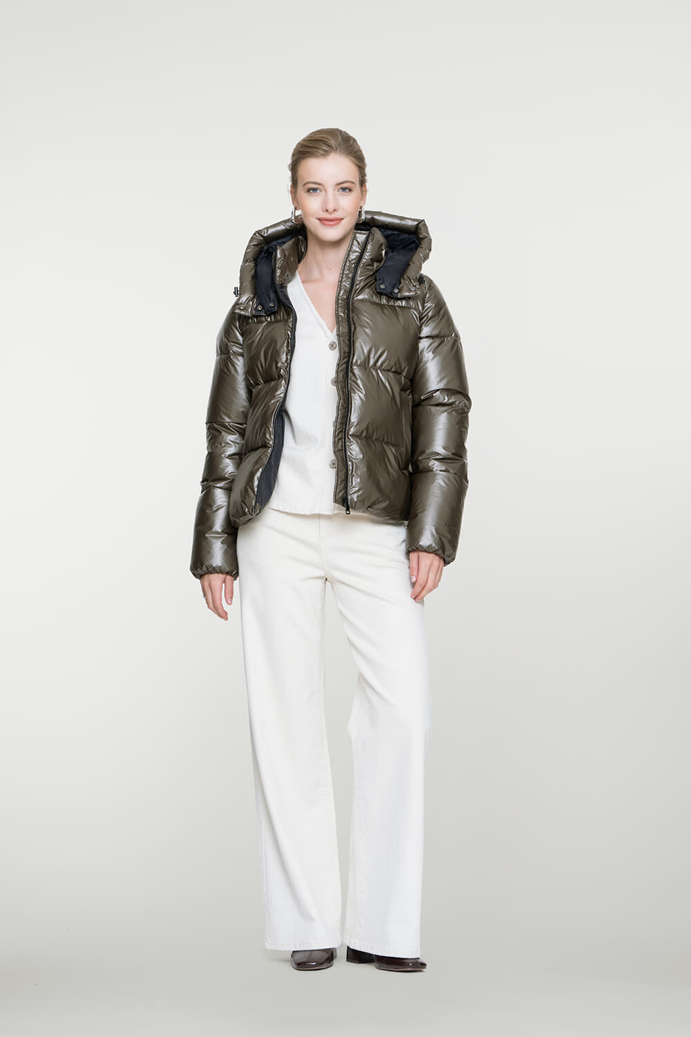 Geisha Jack Metallic Met Cappuchon Bruin dames