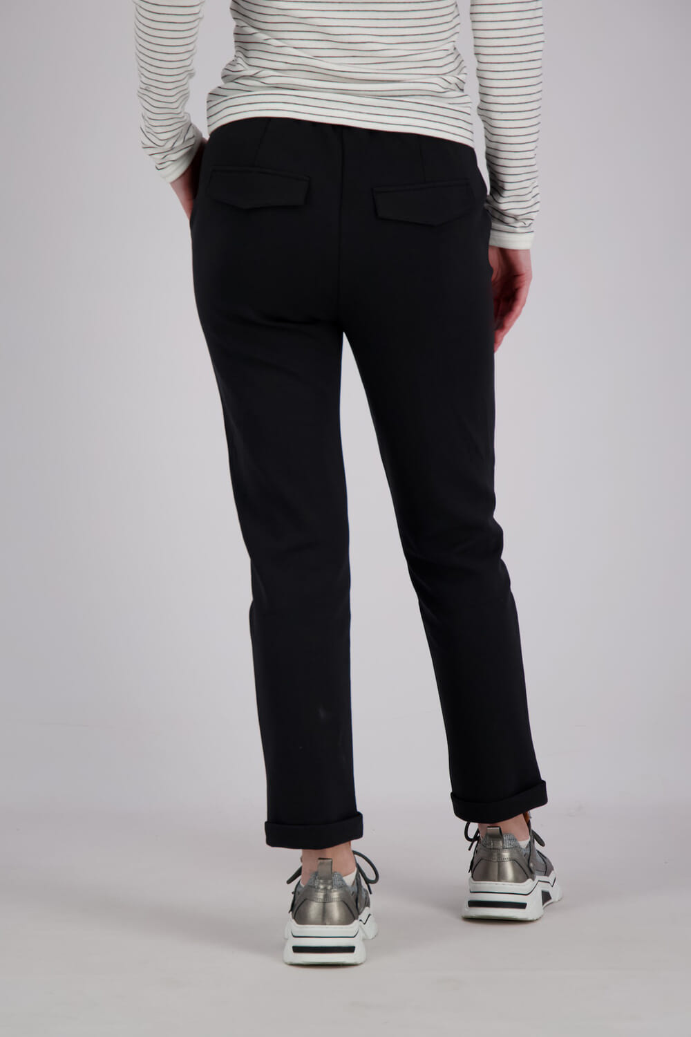 Yaya Broek Scuba Zwart dames