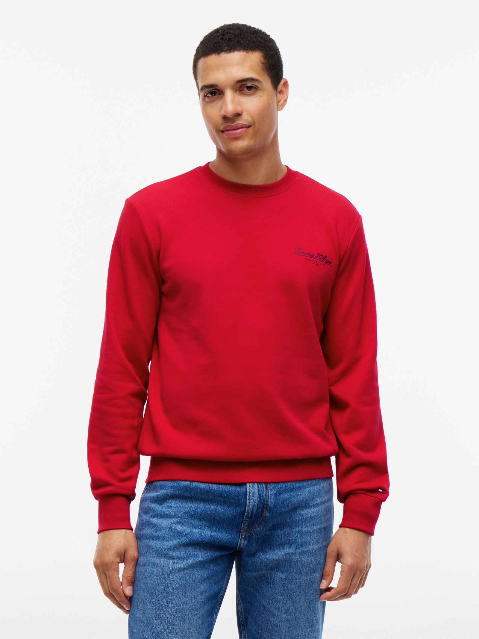 Tommy Hilfiger terry sweatshirt met logo in rood