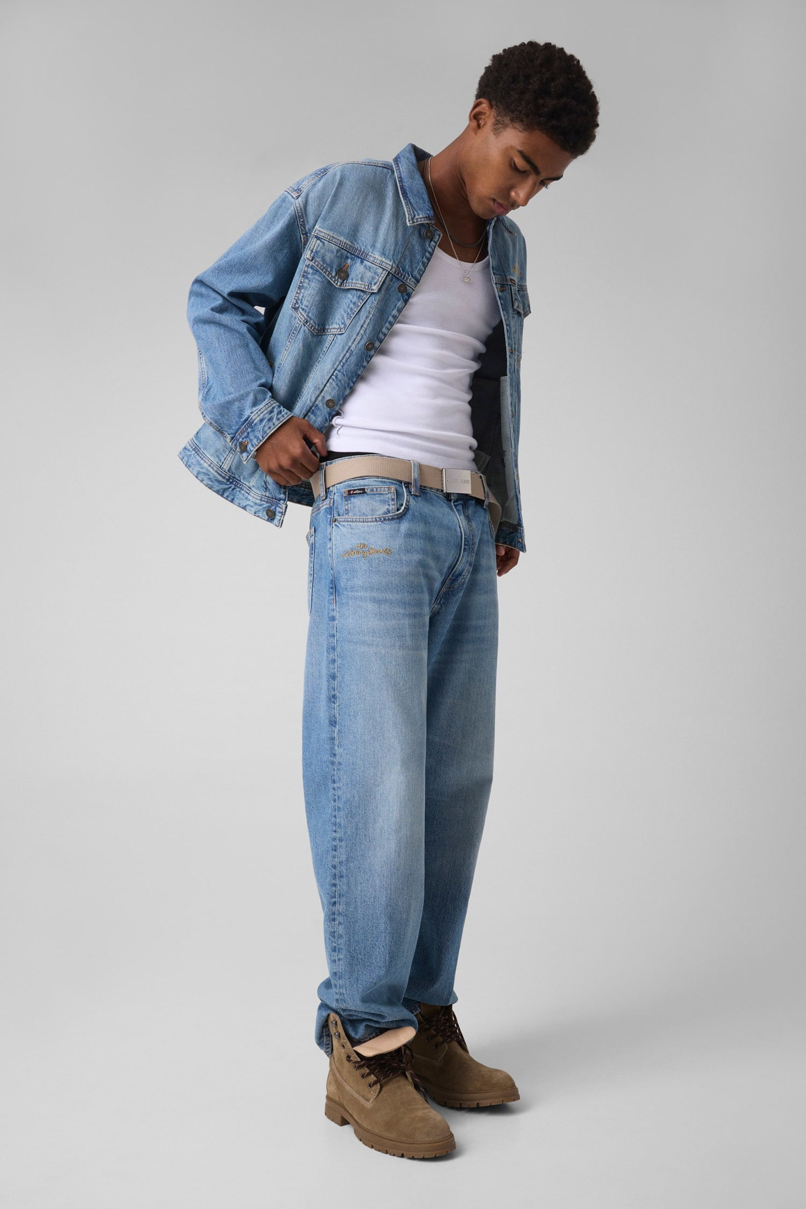 Guess Denim Truckerjack Gj X Rolling Stones