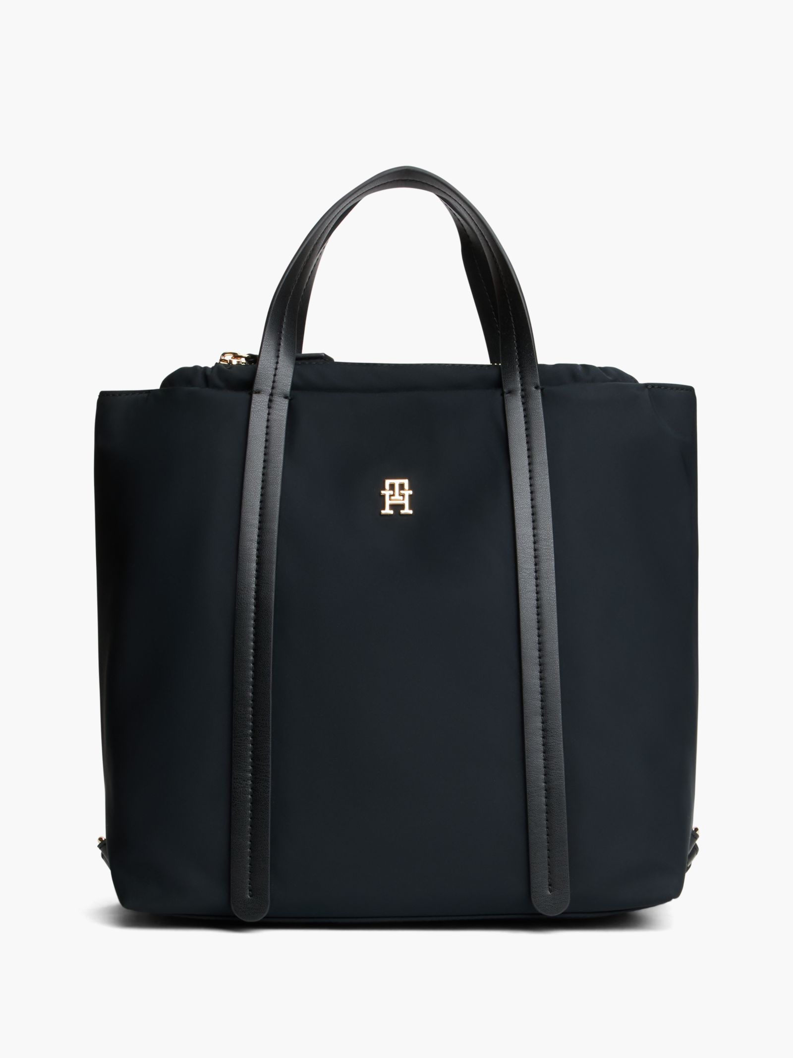 Tommy Hilfiger TH Monogram convertible shopper rugzak in zwart