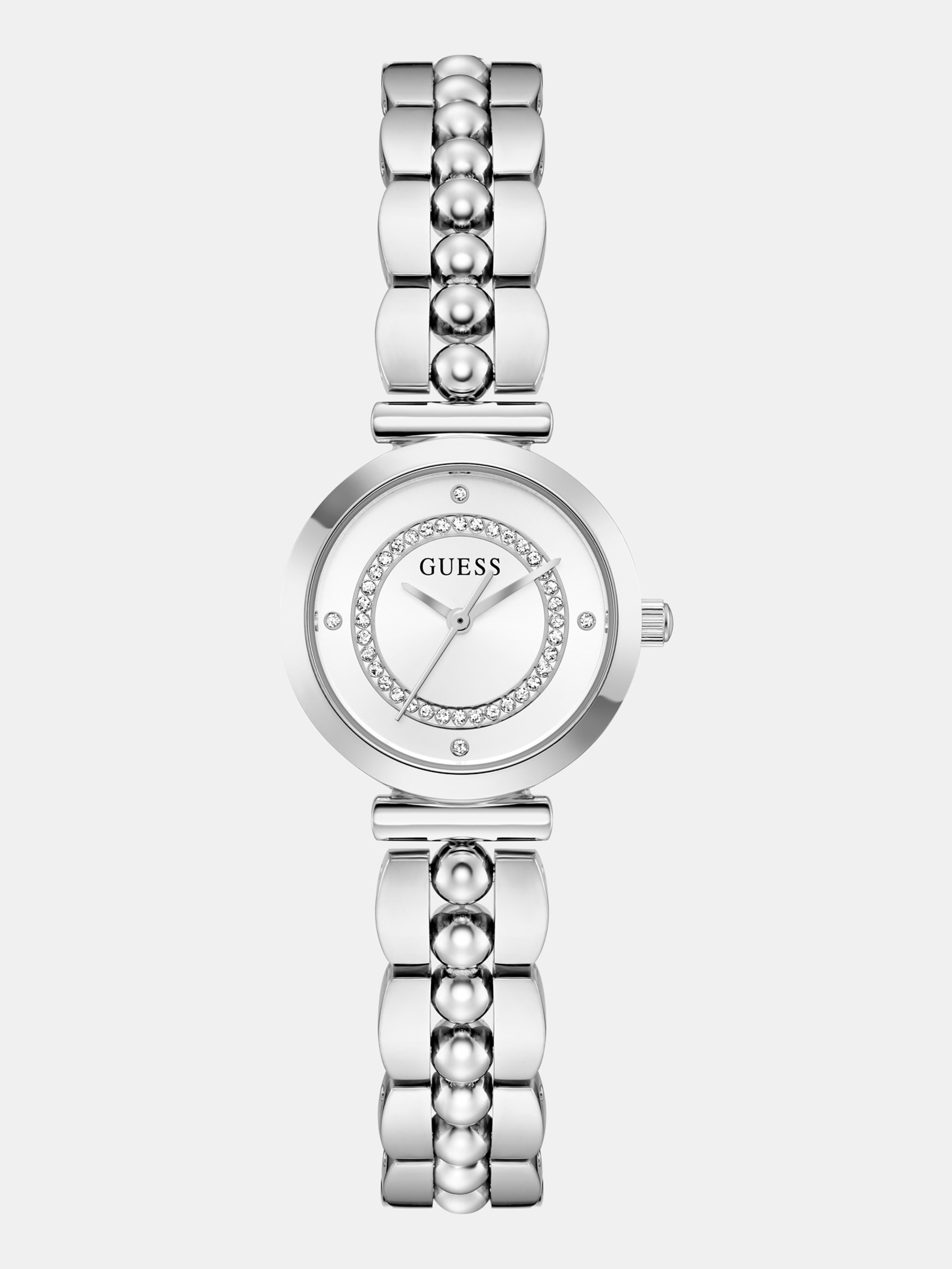 Guess Analoge Horloge Van Gerecycled Staal 26 Mm in zilver