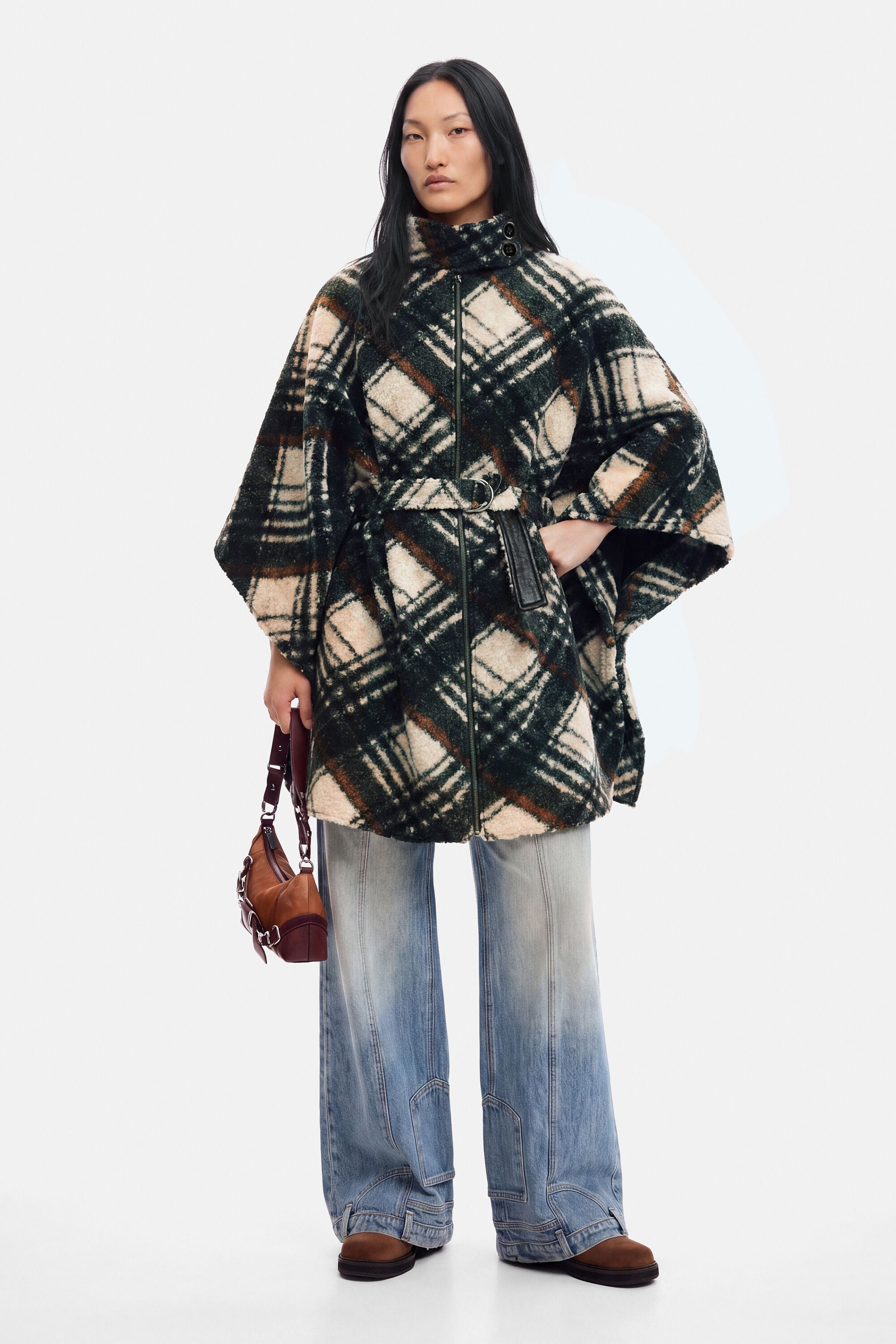 Desigual Poncho ruitjes