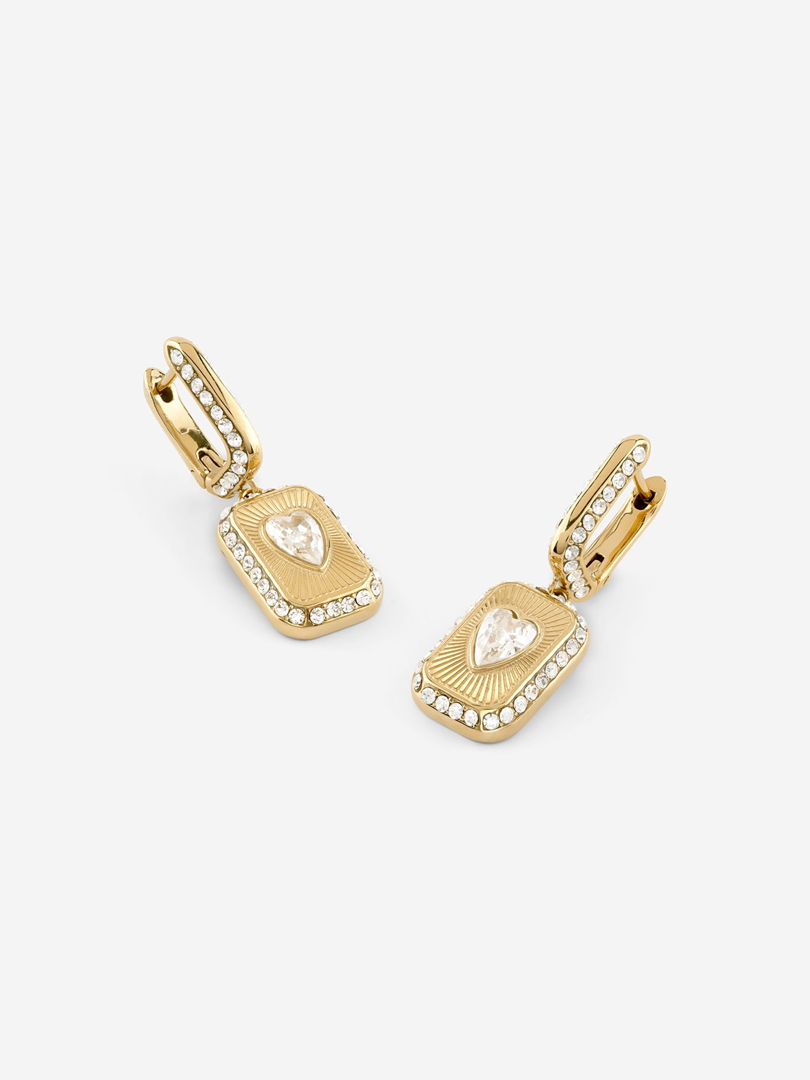 Guess Crystal Love-Oorbellen in goud
