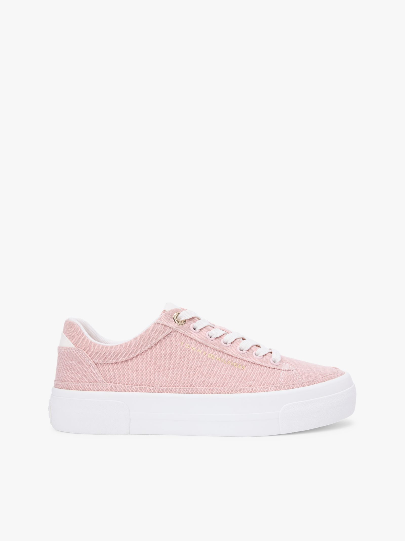 Tommy Hilfiger Platformsneaker van gewassen canvas in roze