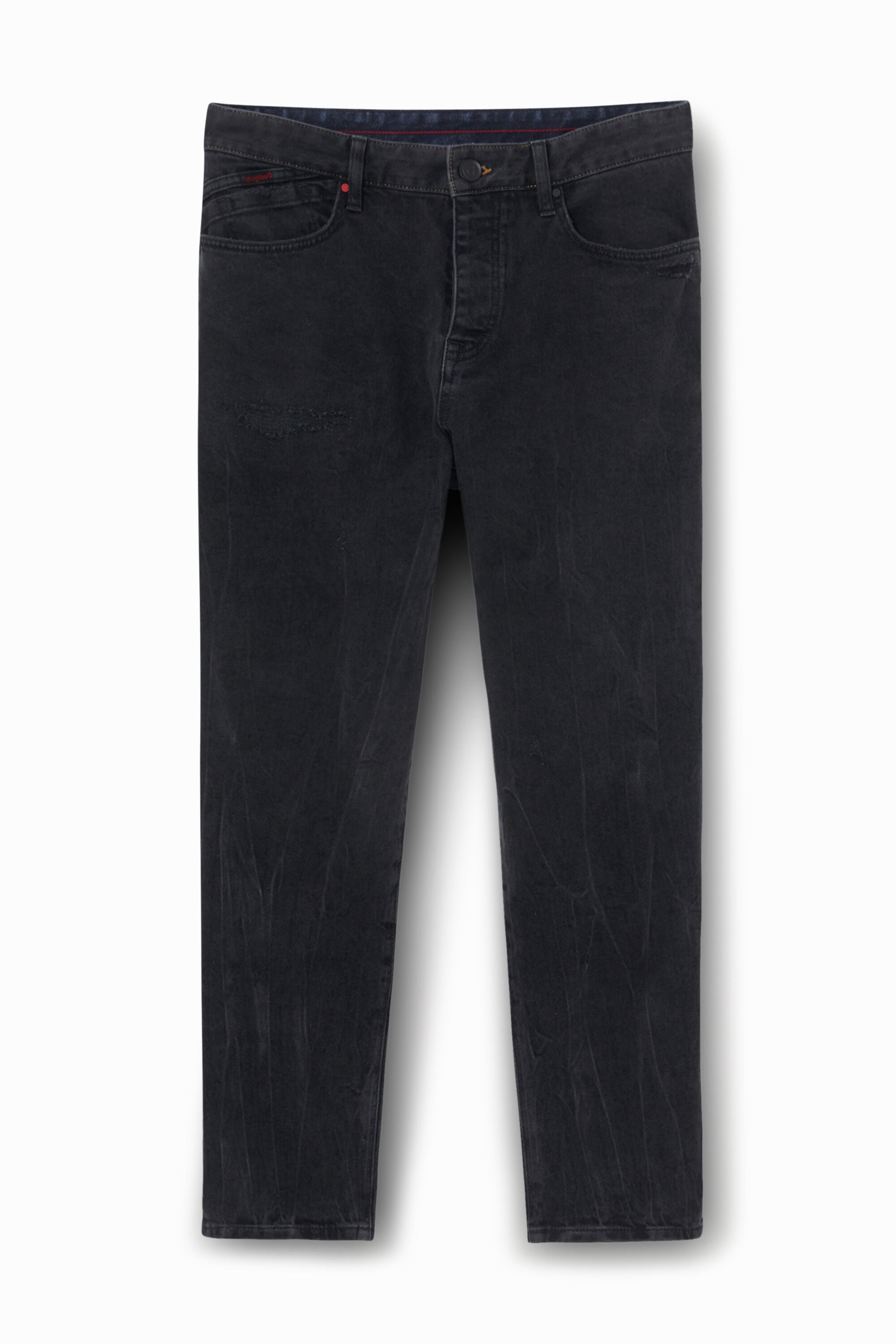 Desigual Donkere straight fit jeans