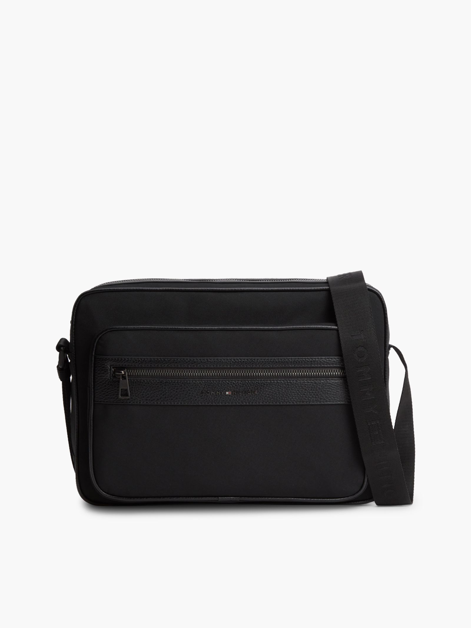 Tommy Hilfiger Crossbody messengertas van textiel in zwart