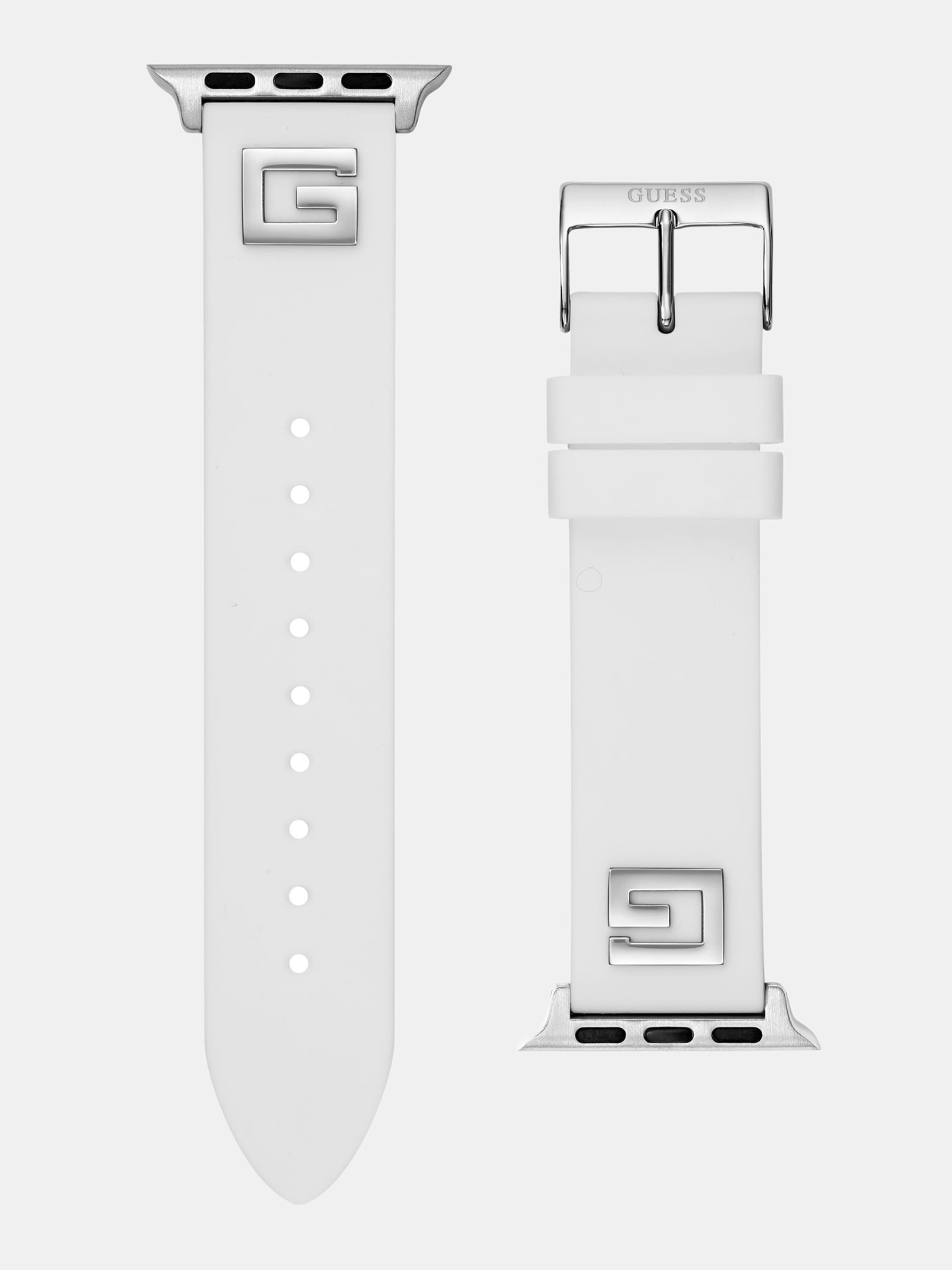 Guess Silicone Apple Watch-Bandje 38/40 Mm in wit