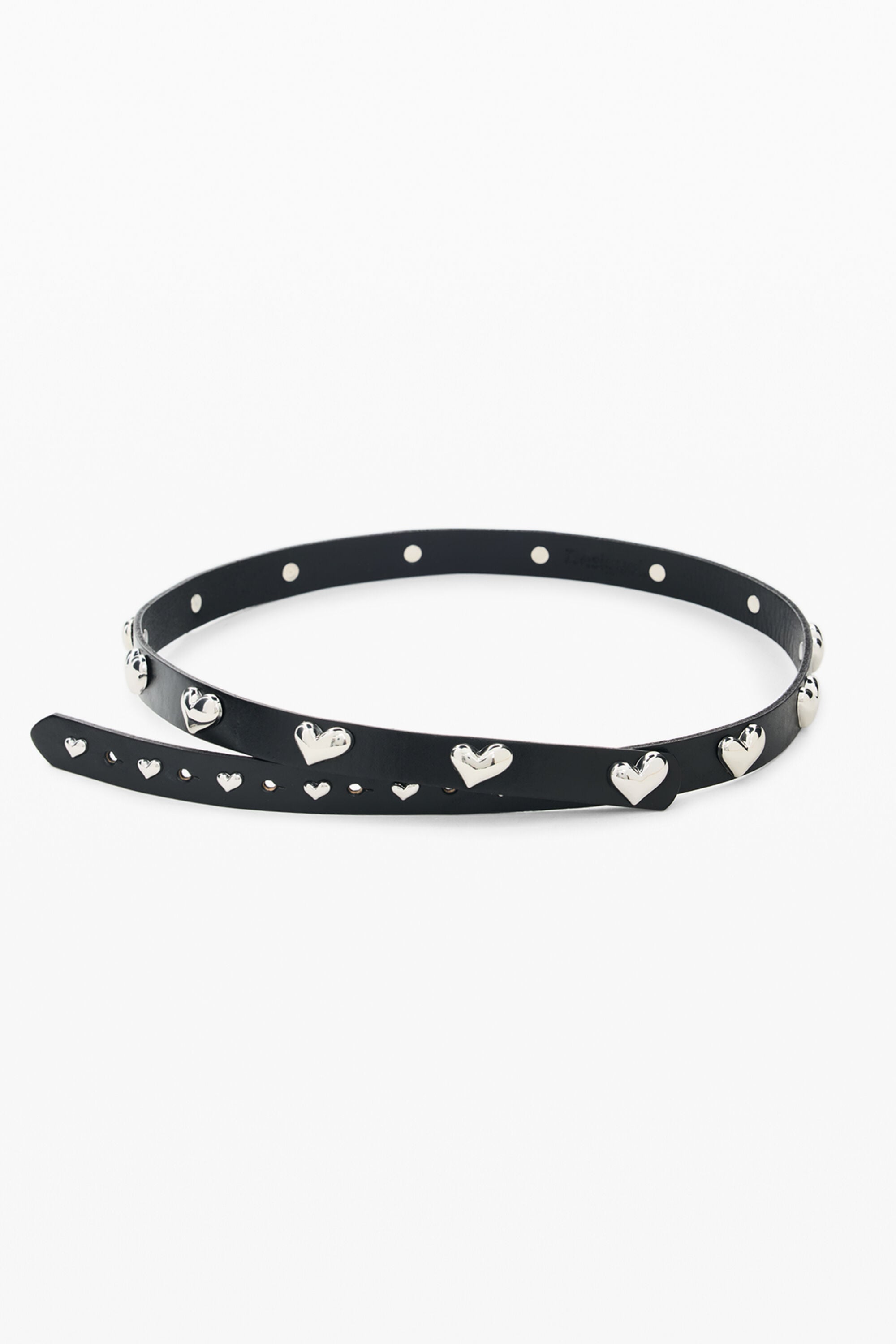 Desigual Leren riem met harten