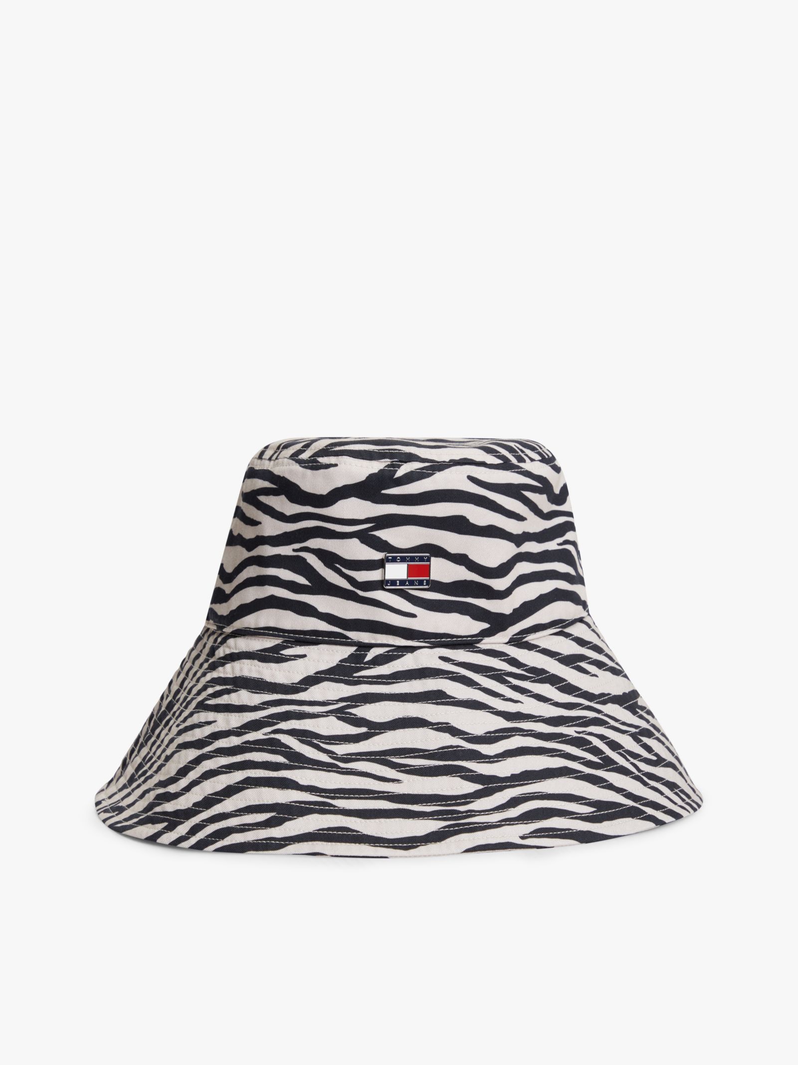 Tommy Jeans Vissershoed met zebraprint en metalen logo