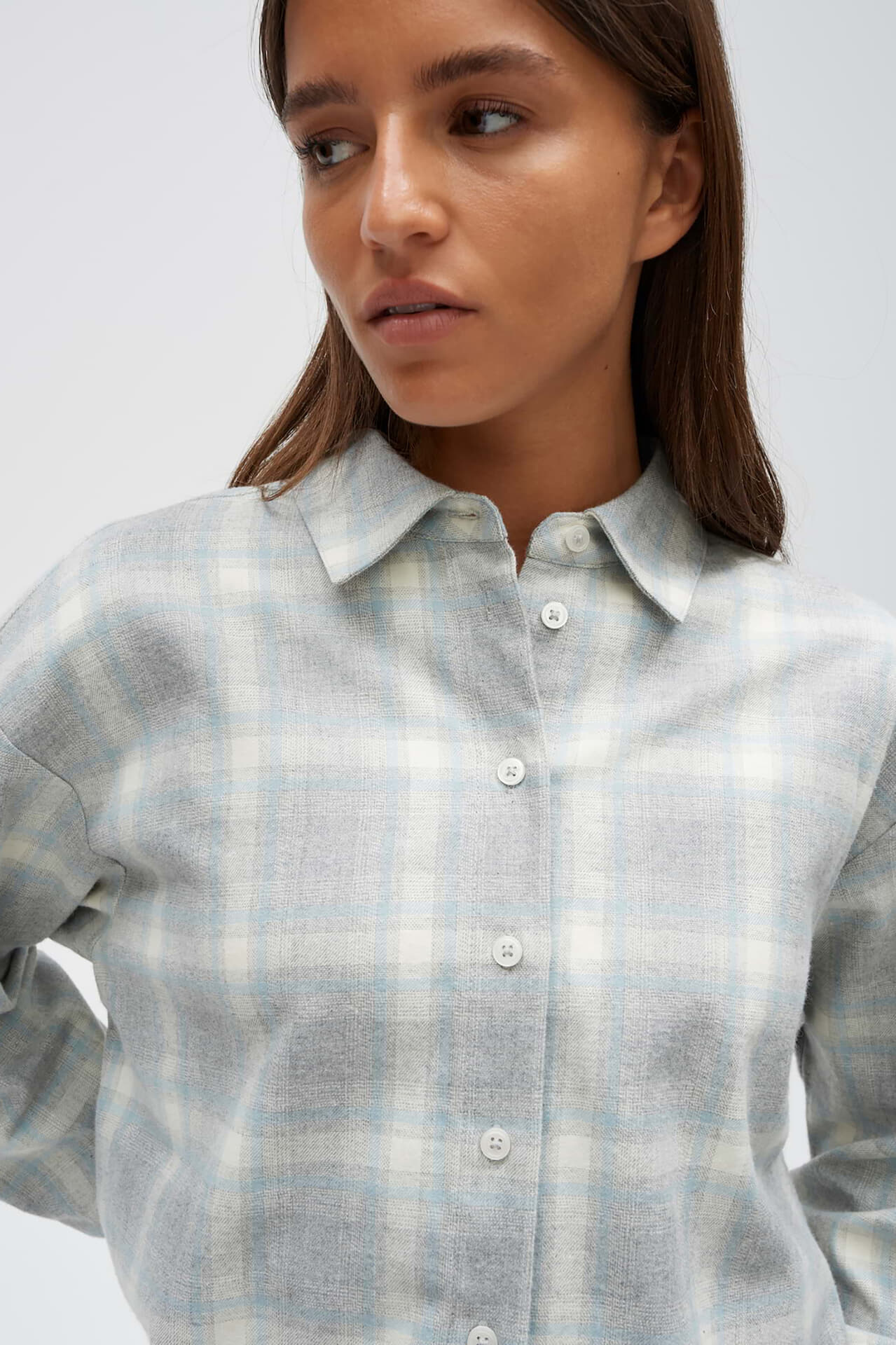 Opus Blouse Flakaro Fog Grey dames