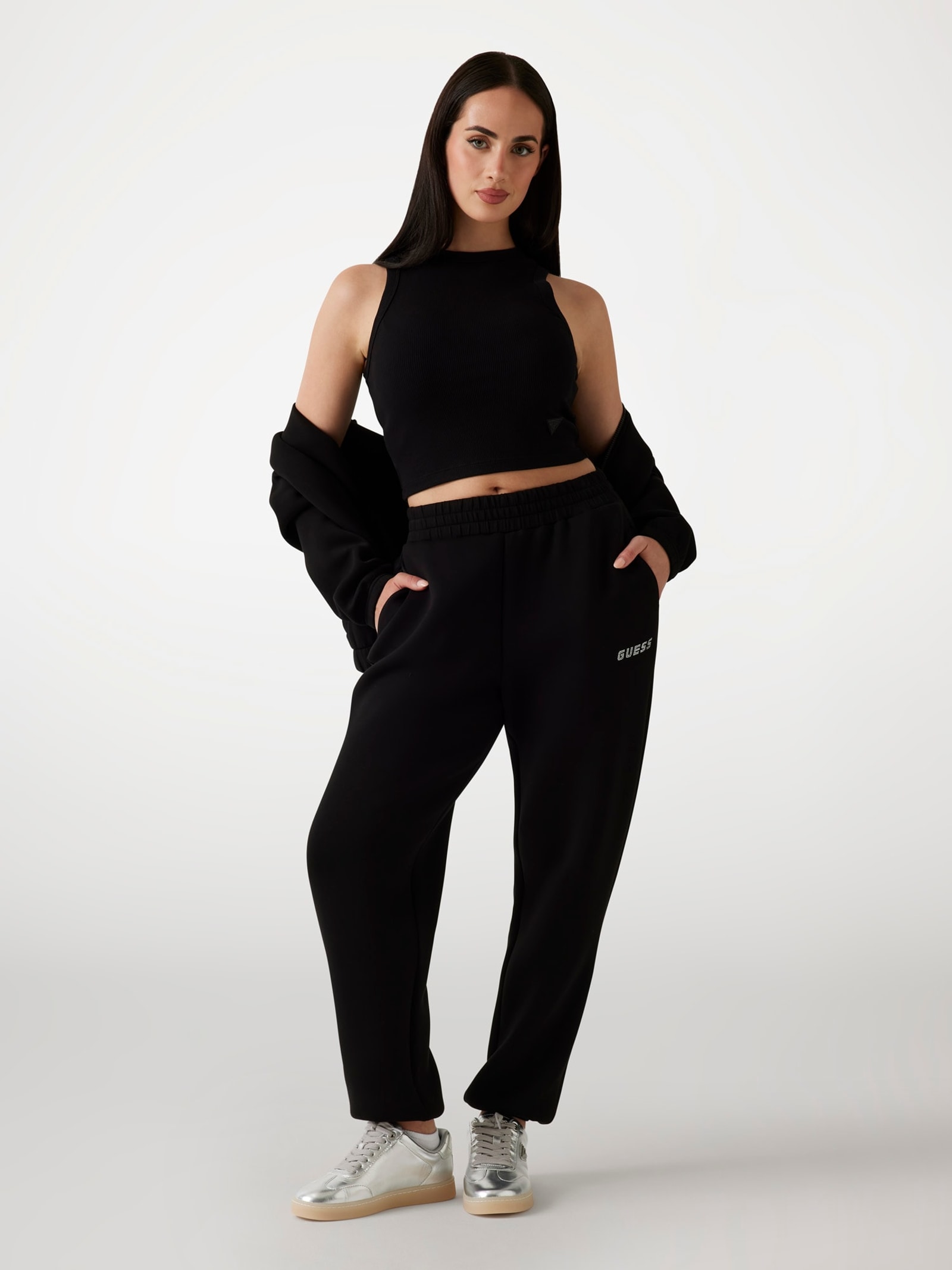 Guess Joggers Met Logo Van Strass-Steentjes