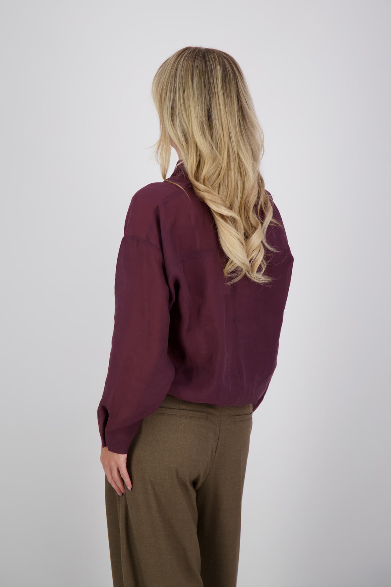 Summum Top V-hals Bordeaux Rood dames