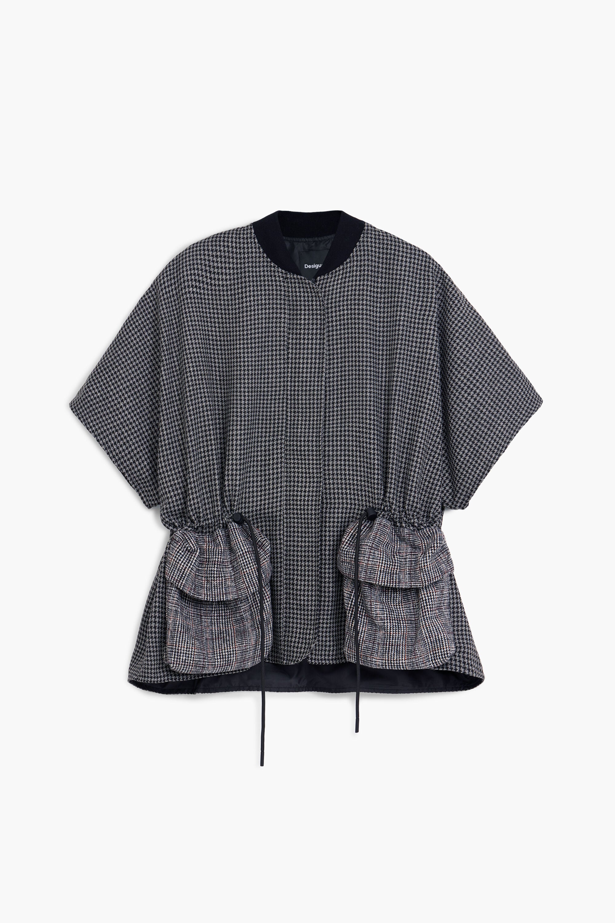 Desigual Hondstooth poncho