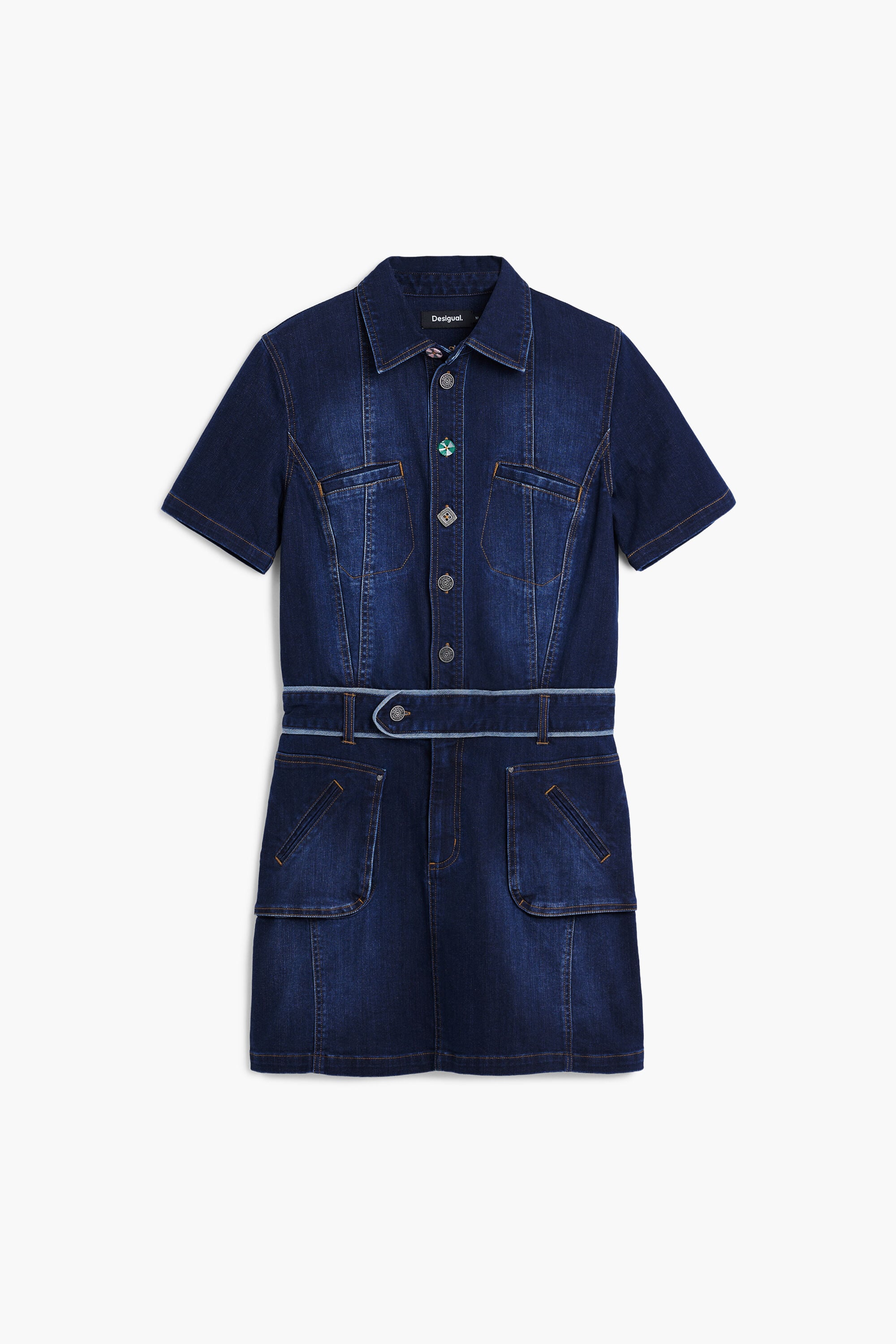 Desigual Kort spijkerjurk met riem