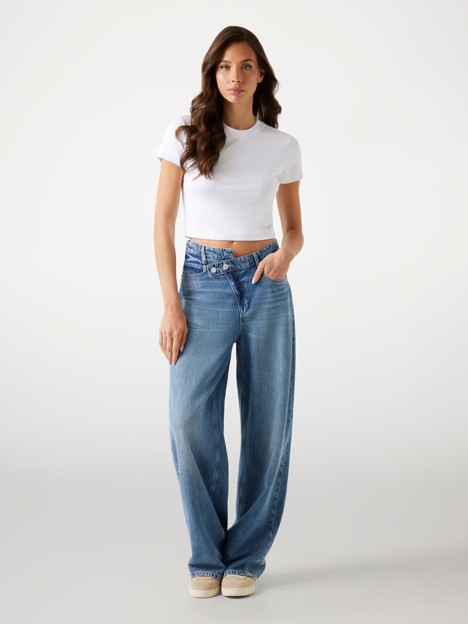 Guess Jeans Wijde Pijpen Normale Taille for women