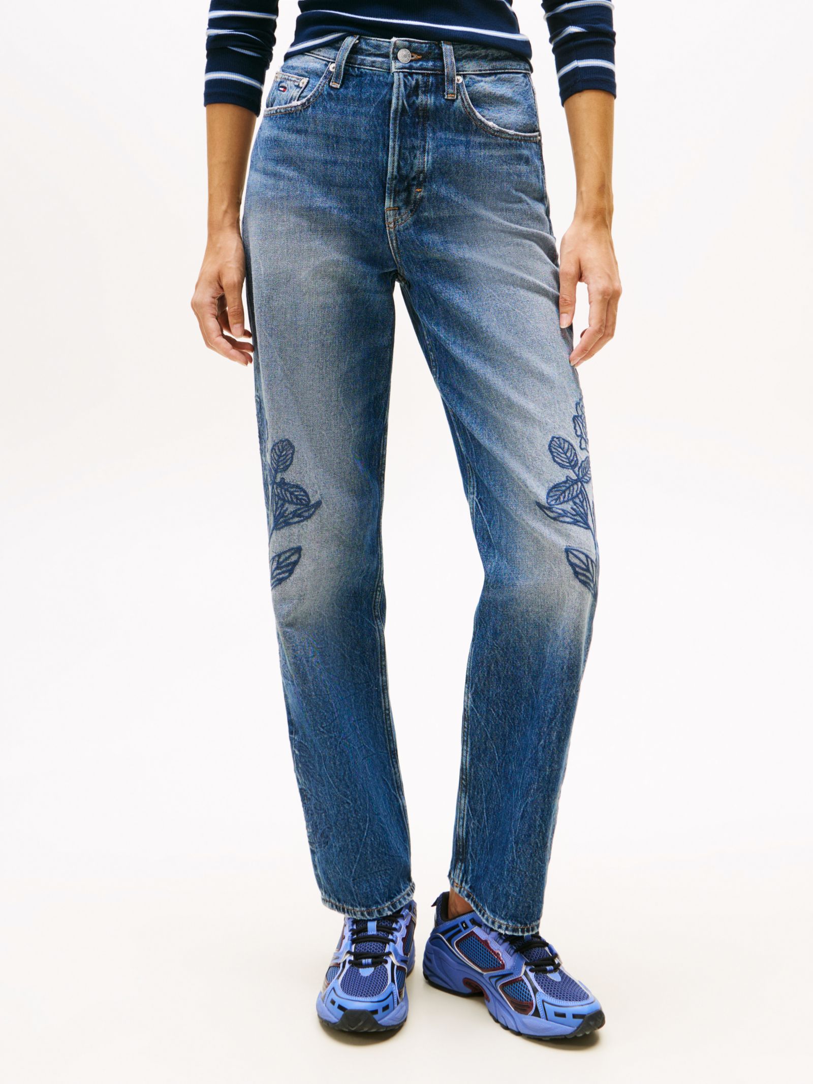 Tommy Jeans high rise slim straight jeans in blauw