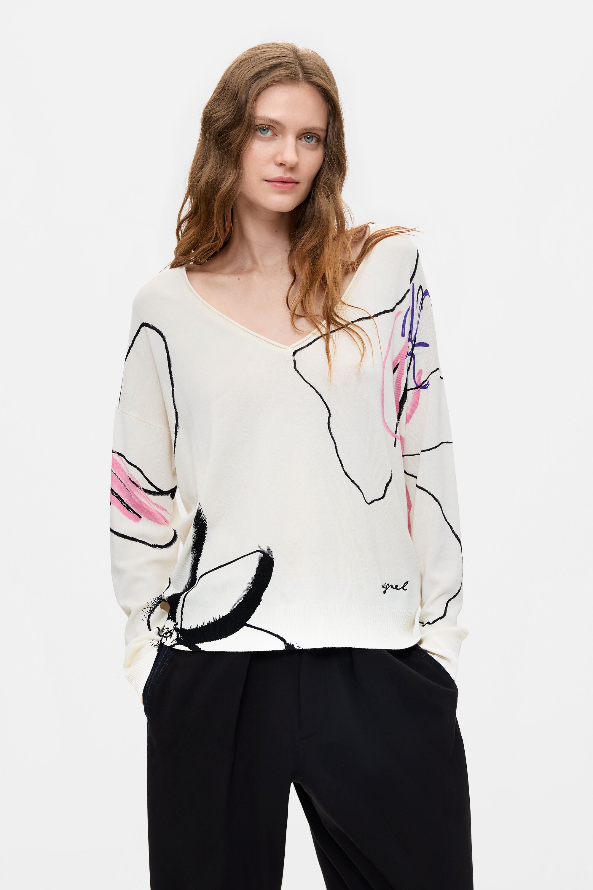 Desigual Dunne trui met print