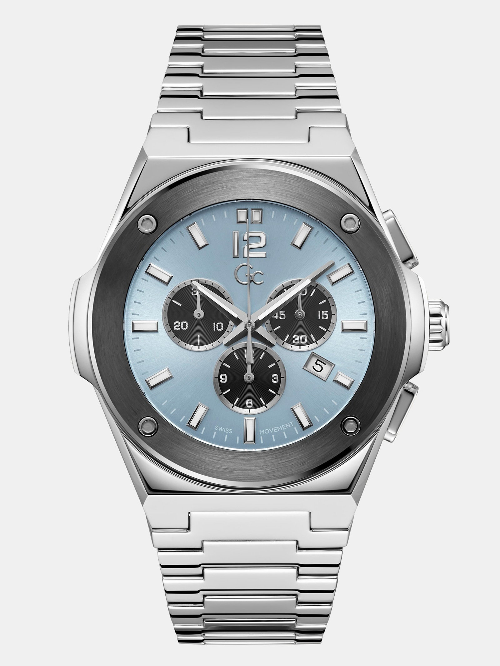 Guess Horloge Gc Chronograaf Staal in blauw