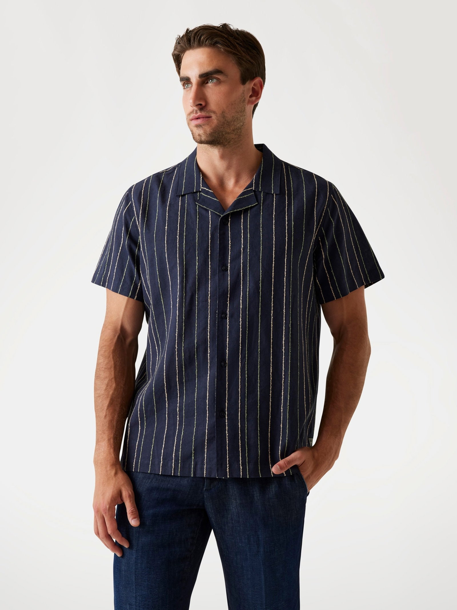 Guess Gestreept Overhemd for men in blauw