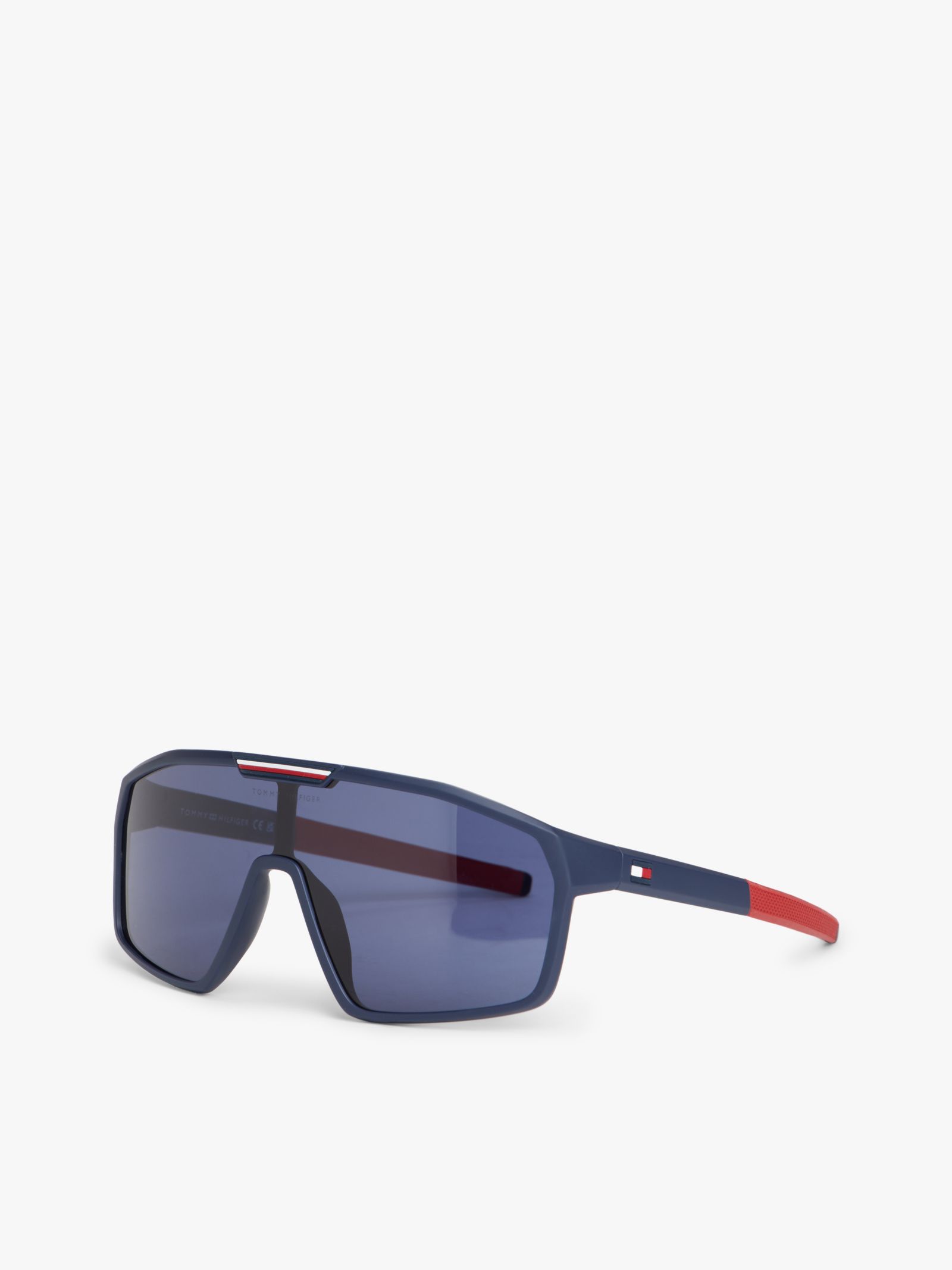 Tommy Hilfiger Zonnebril met maskerdesign en Signature Details in marine